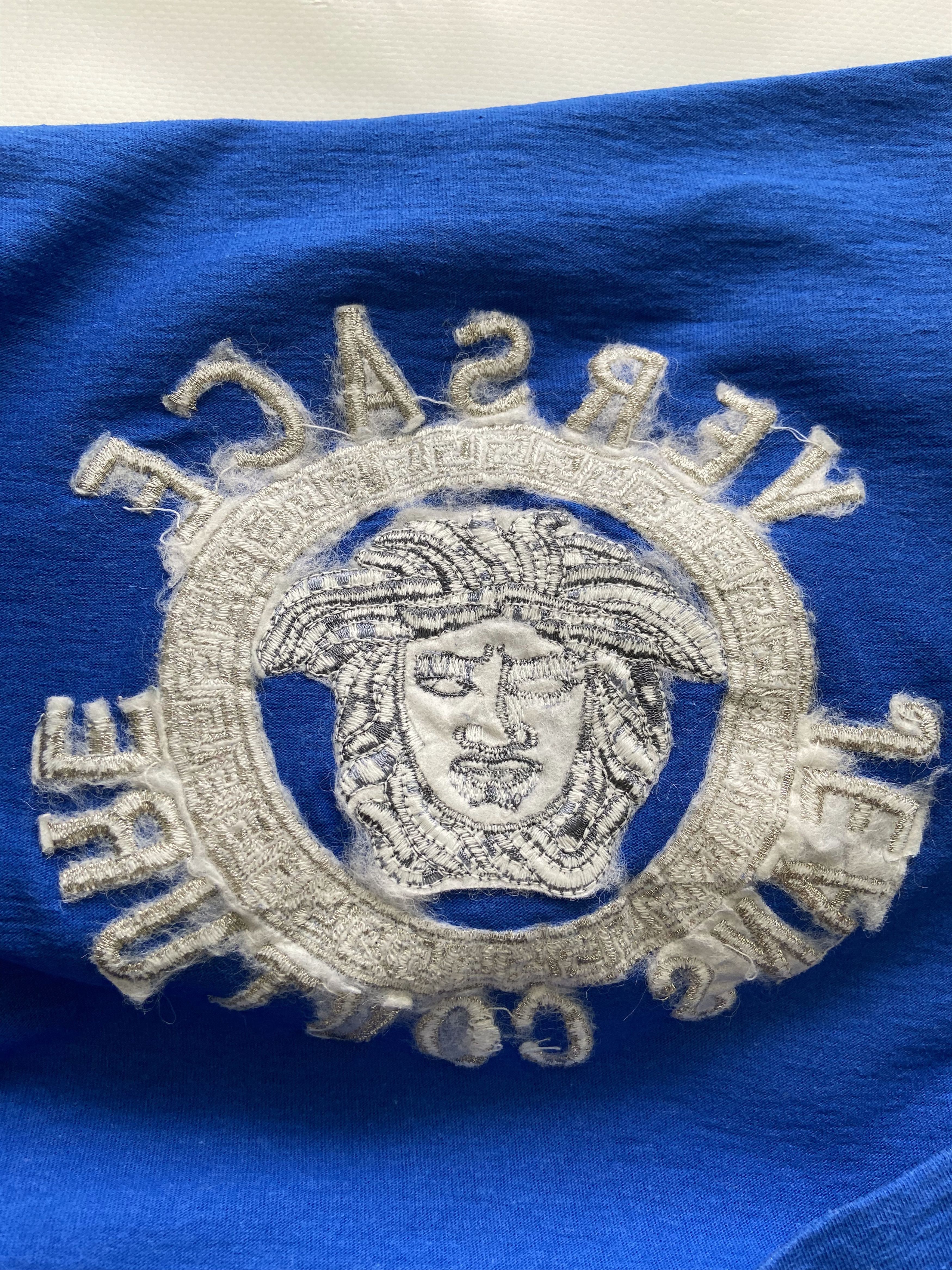 Versace Vintage Versace Jeans Couture Embroidered shinny Medusa tee Size US S / EU 44-46 / 1 - 11 Thumbnail