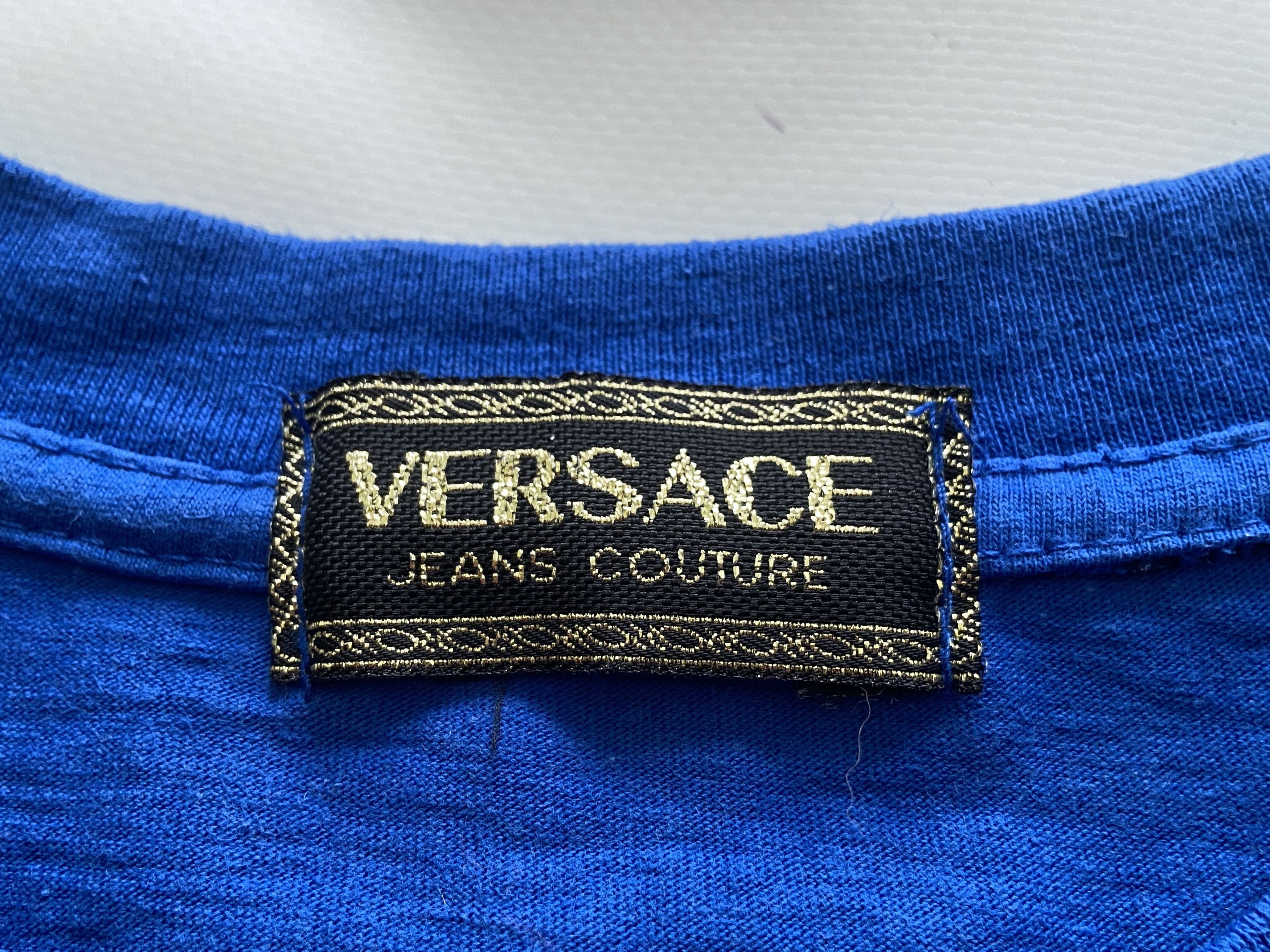 Versace Vintage Versace Jeans Couture Embroidered shinny Medusa tee Size US S / EU 44-46 / 1 - 6 Thumbnail