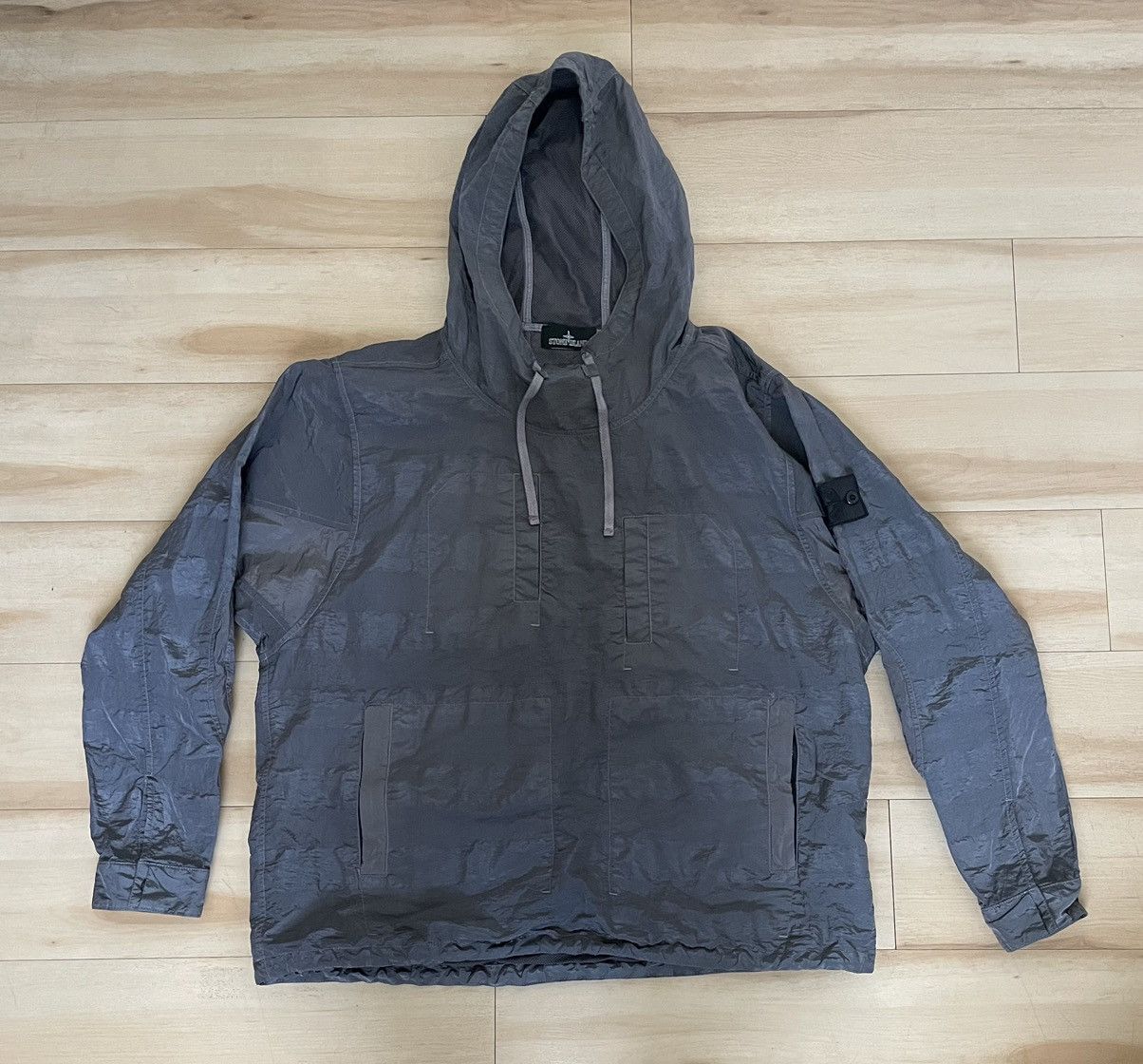 Stone Island Stone Island Shadow Project Striped Nylon Metal Smock ...