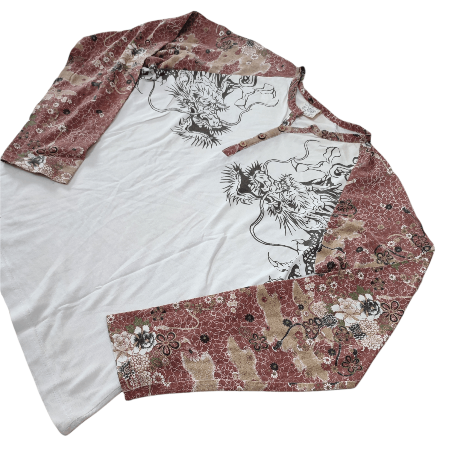 Japanese Brand × Tribal Streetwear Sukajan Japanese Dragons Motive Longsleeves Tee Size US M / EU 48-50 / 2 - 1 Thumbnail