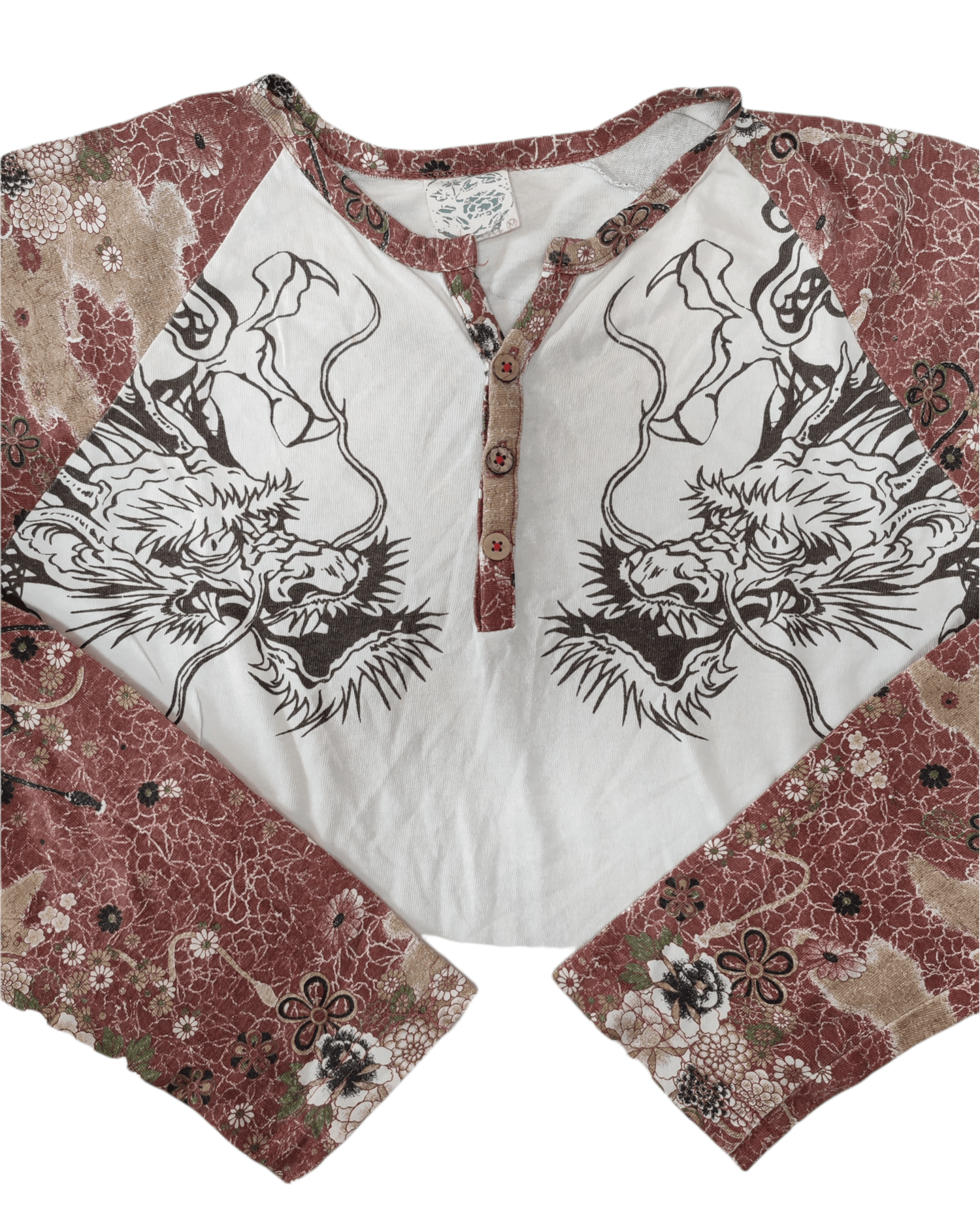 Japanese Brand × Tribal Streetwear Sukajan Japanese Dragons Motive Longsleeves Tee Size US M / EU 48-50 / 2 - 3 Thumbnail
