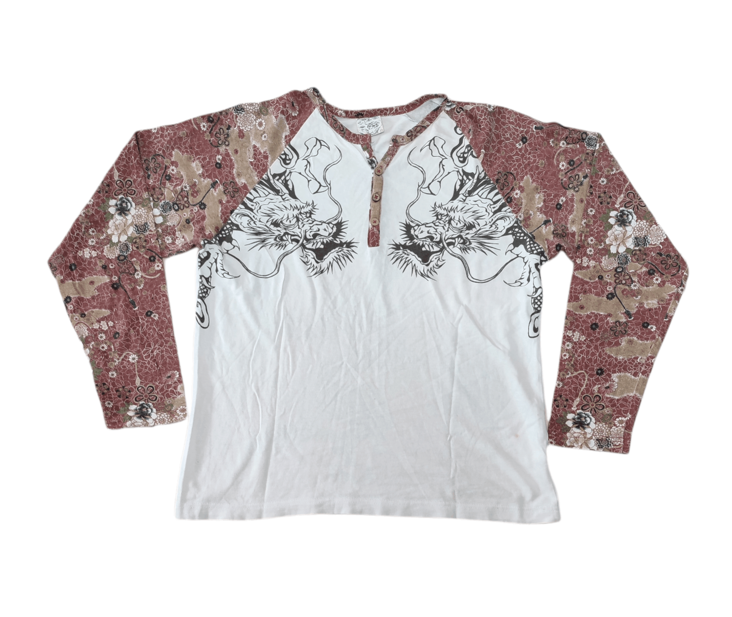 Japanese Brand × Tribal Streetwear Sukajan Japanese Dragons Motive Longsleeves Tee Size US M / EU 48-50 / 2 - 2 Thumbnail