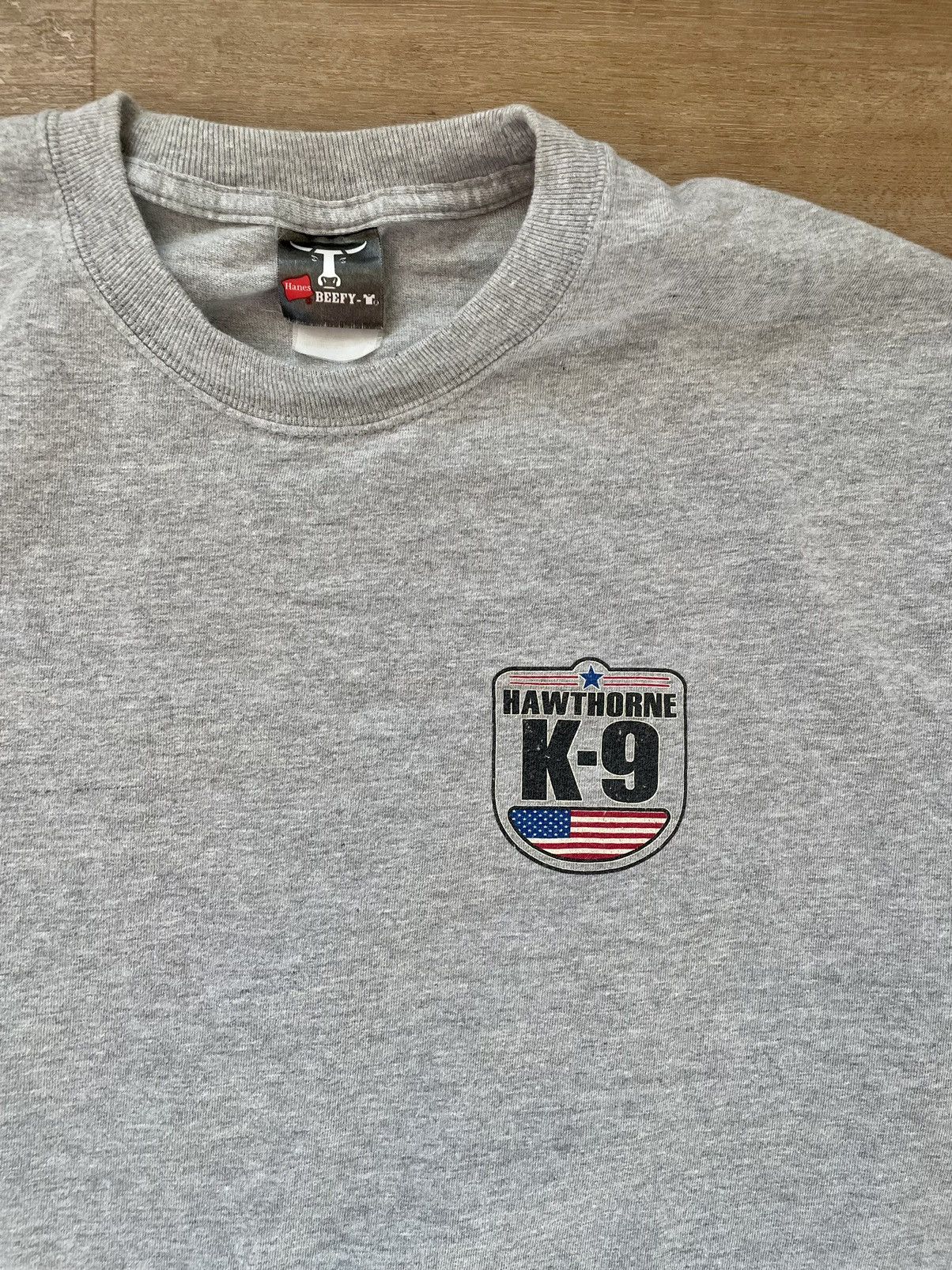 Hanes Y2K Hawthorne K-9 German Shepard Police Dog Americana Tee Size US L / EU 52-54 / 3 - 5 Thumbnail