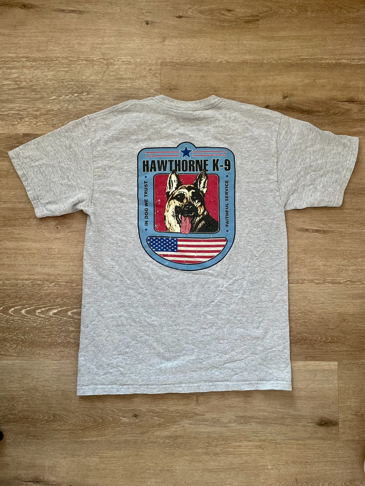 Hanes Y2K Hawthorne K-9 German Shepard Police Dog Americana Tee Size US L / EU 52-54 / 3 - 1 Thumbnail