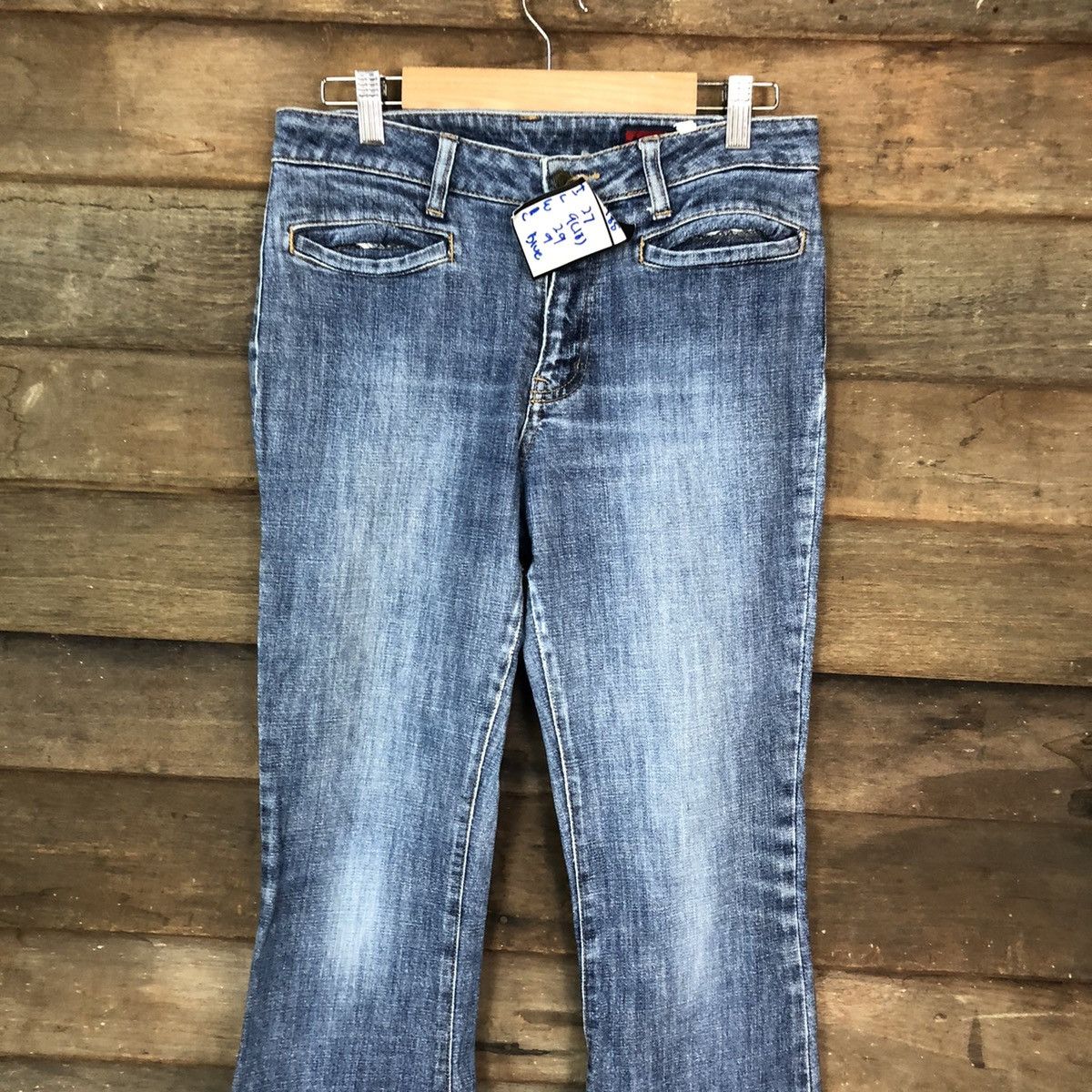 Japanese Brand Betty Smith Blue love pocket Denim Pants #4985 Size 27" / US 4 / IT 40 - 2 Thumbnail