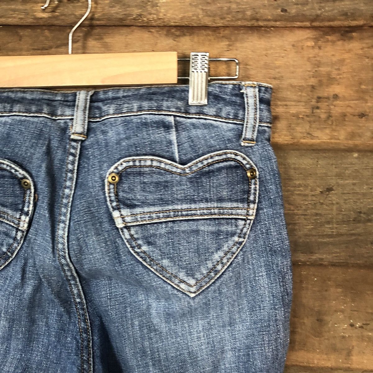 Japanese Brand Betty Smith Blue love pocket Denim Pants #4985 Size 27" / US 4 / IT 40 - 13 Thumbnail