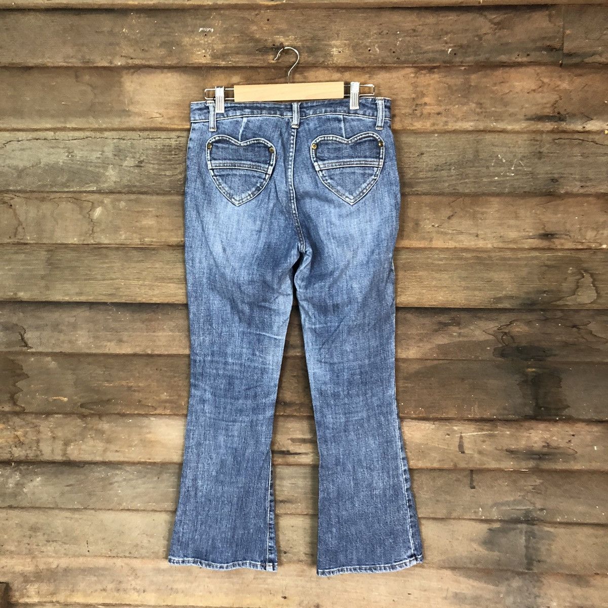 Japanese Brand Betty Smith Blue love pocket Denim Pants #4985 Size 27" / US 4 / IT 40 - 9 Thumbnail