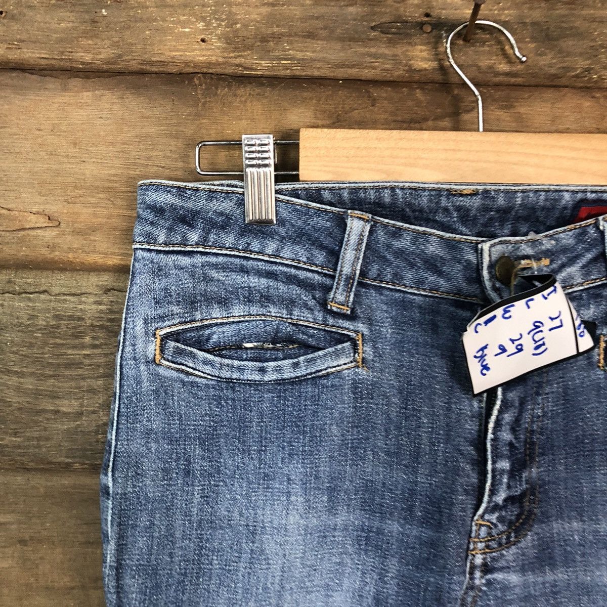 Japanese Brand Betty Smith Blue love pocket Denim Pants #4985 Size 27" / US 4 / IT 40 - 4 Thumbnail