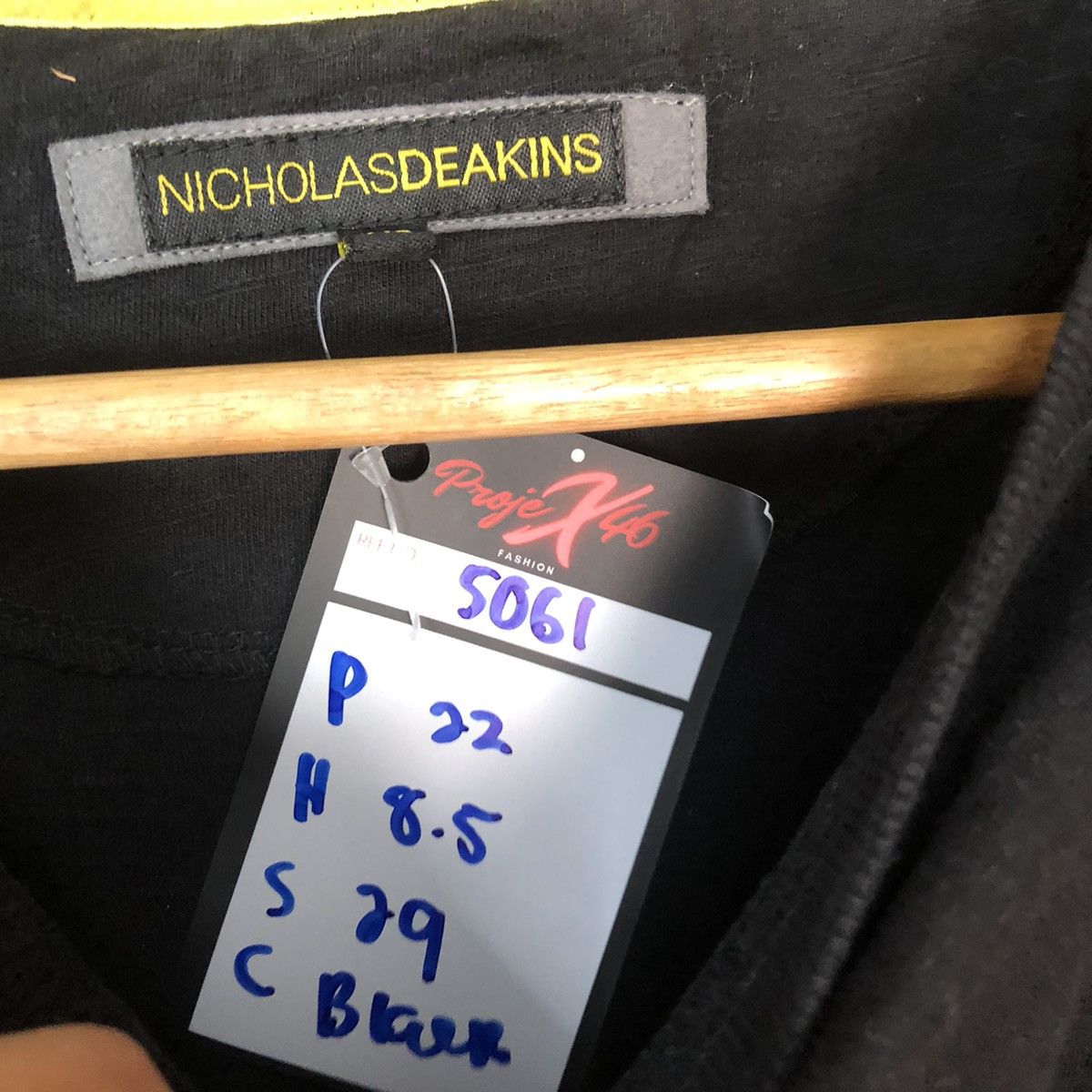 Japanese Brand Nicholas Deakins Black Tshirt #5061 Size US L / EU 52-54 / 3 - 8 Thumbnail