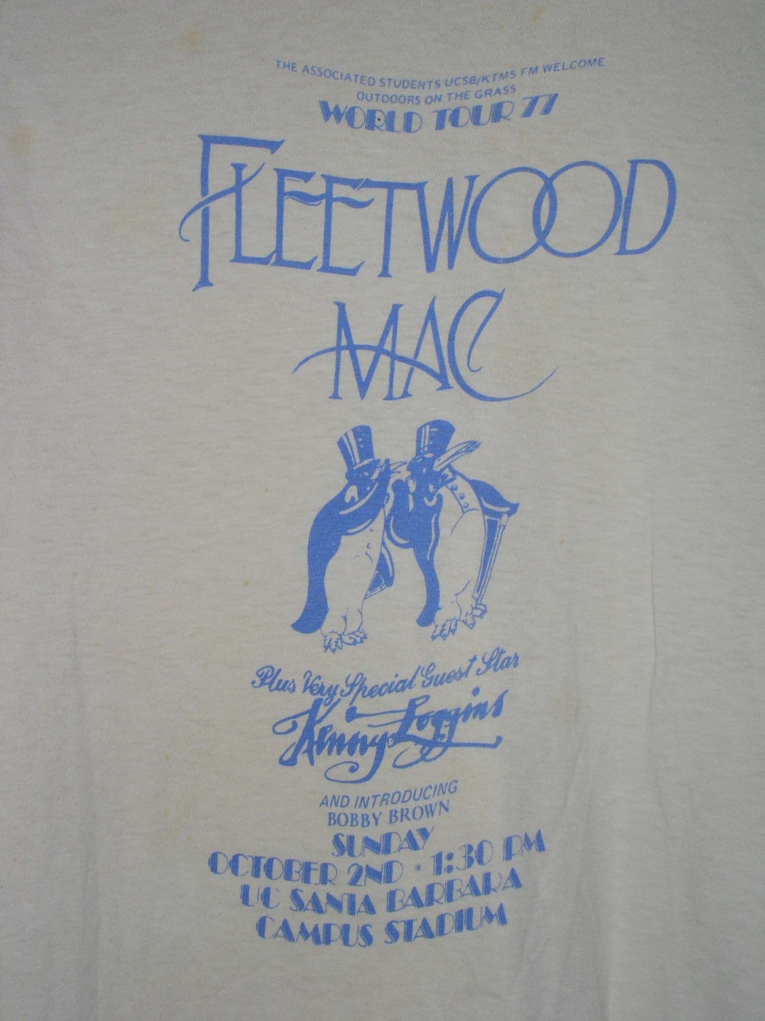 Band Tees Fleetwood Mac Concert Shirt 1977 UCSB K. Loggins Bobby Brown Size US M / EU 48-50 / 2 - 2 Thumbnail