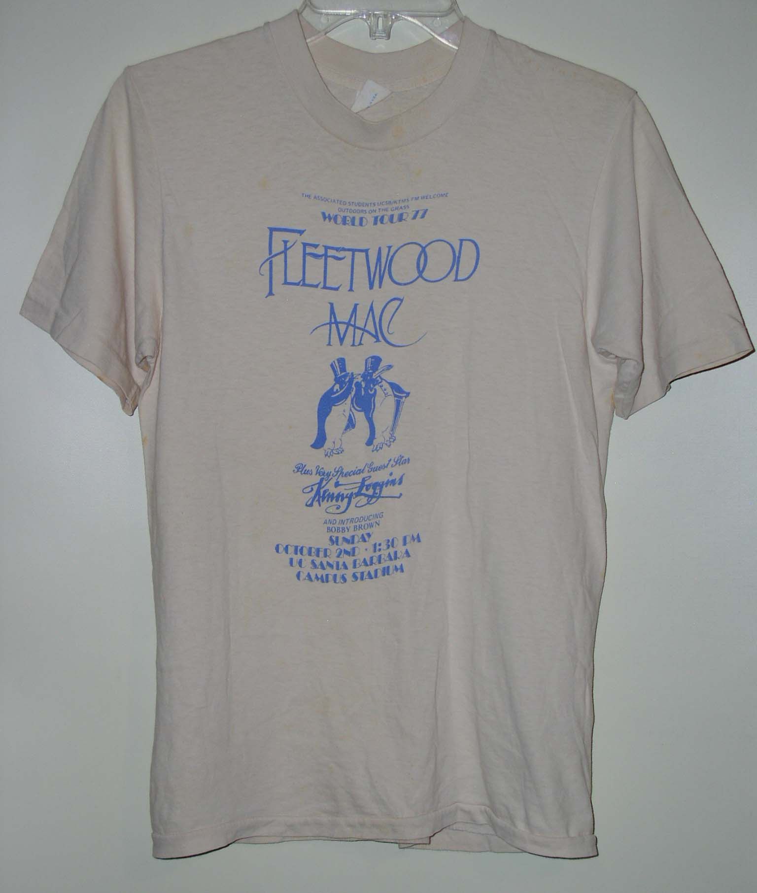 Band Tees Fleetwood Mac Concert Shirt 1977 UCSB K. Loggins Bobby Brown Size US M / EU 48-50 / 2 - 1 Thumbnail