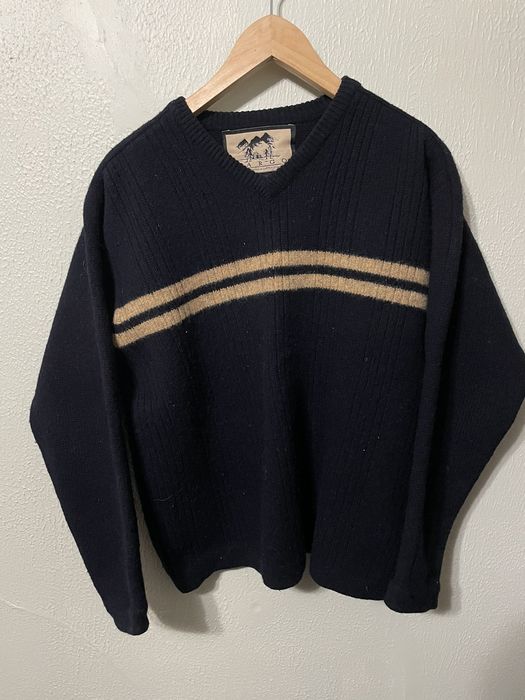 Vintage Vintage Navy Wool Ribbed Fargo Sweater Size US M / EU 48-50 / 2 - 1 Preview