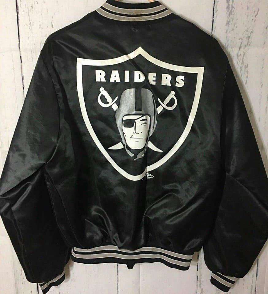 Vintage 90s Oakland Raiders Chalk Line Team NFL Varsity Jacket