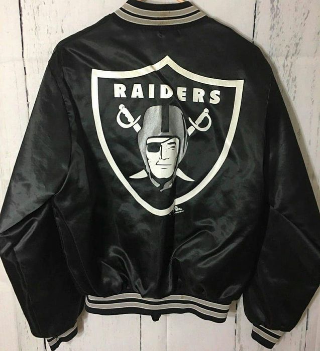 Oakland Raiders Big Logo Vintage Starter Oakland RAIDERS Chalk Line Jacket  Windbreaker Made In USa Size M Rare not levis nike adidas north face