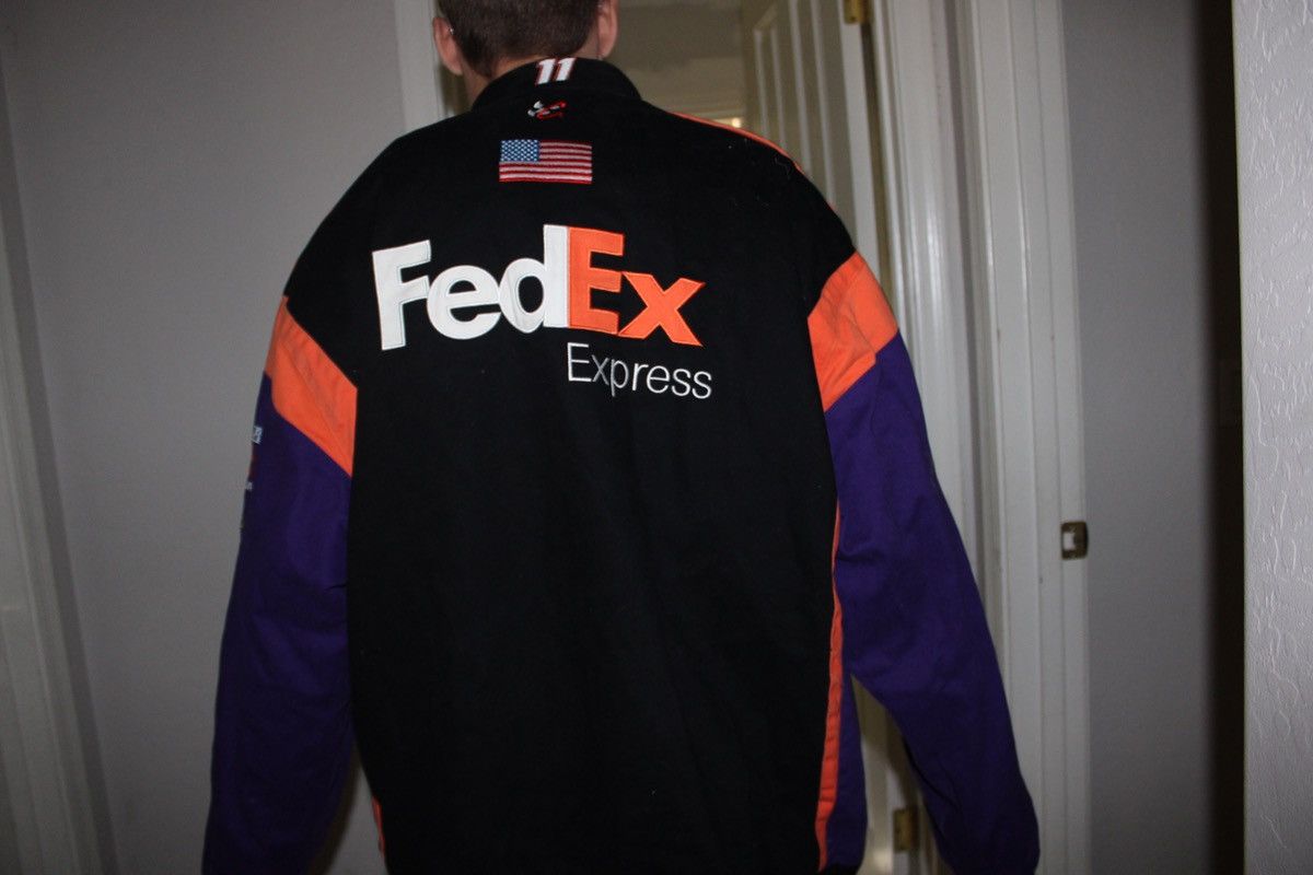 Chase authentics drivers shops line Nascar FedEx Denny Hamlin #11 Racing Jacket