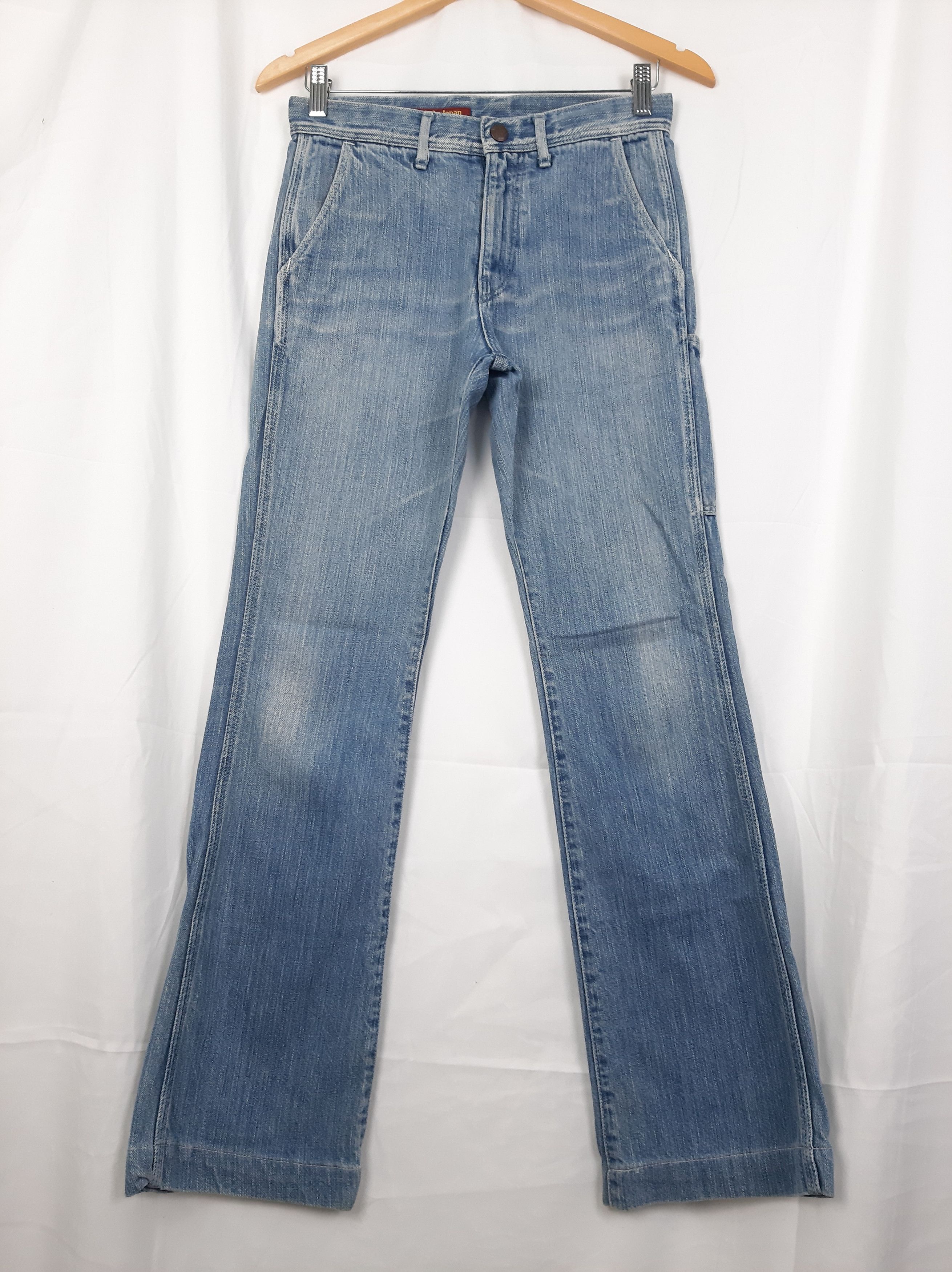 image of Vintage 90's Kapital Carpenter Washed Distressed Denim in Blue Denim, Men's (Size 28)
