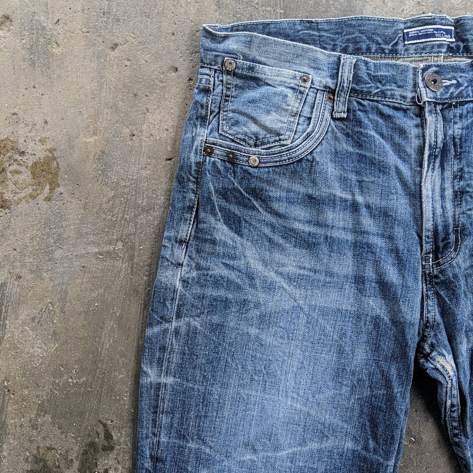 Japanese Brand W34 Vintage Villand Japanese Distressed Denim Jeans Pants Size US 34 / EU 50 - 3 Thumbnail