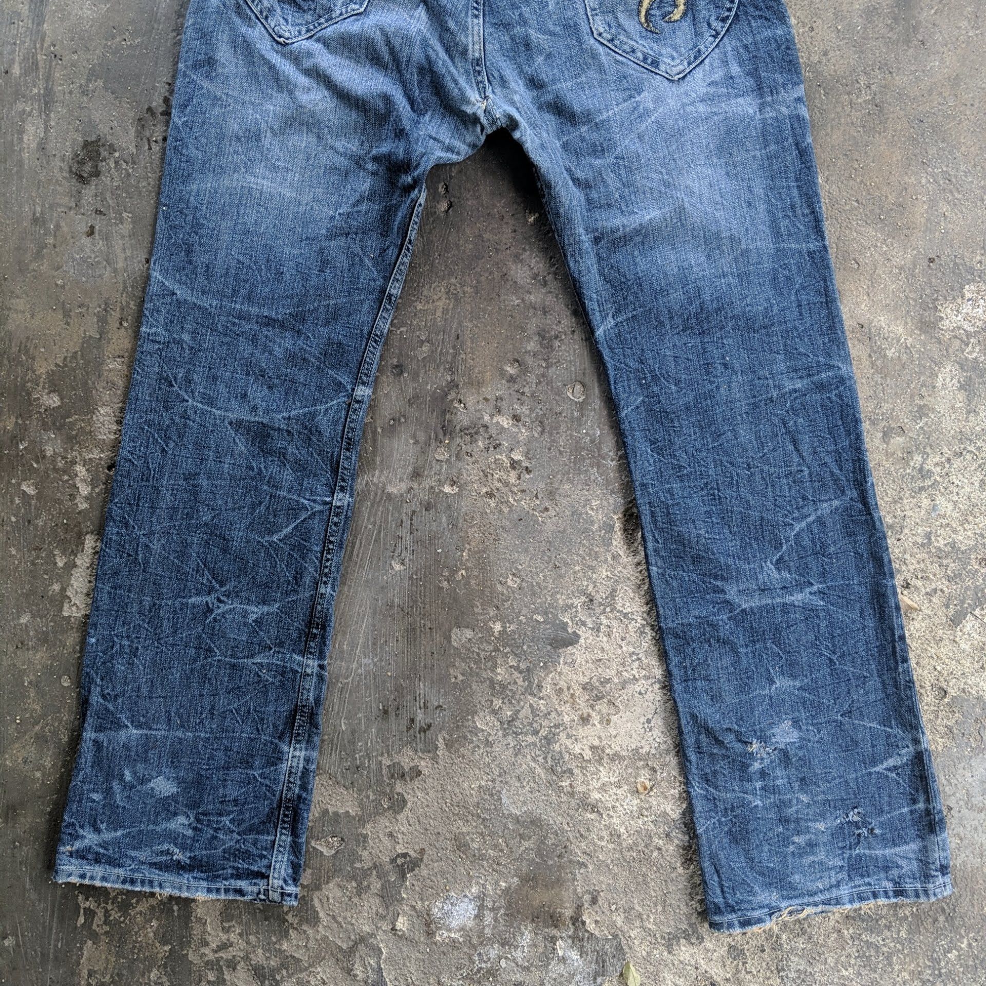 Japanese Brand W34 Vintage Villand Japanese Distressed Denim Jeans Pants Size US 34 / EU 50 - 13 Thumbnail
