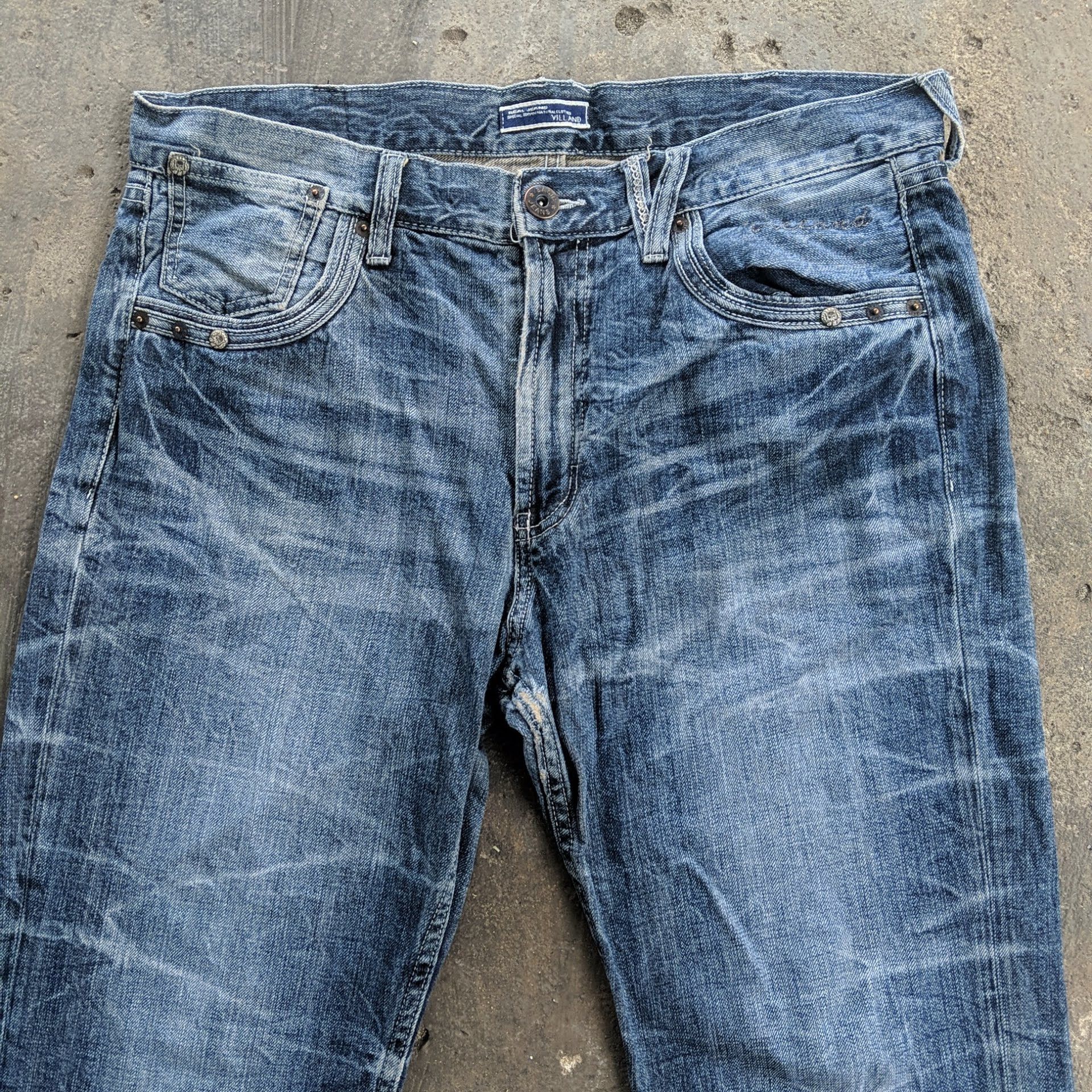 Japanese Brand W34 Vintage Villand Japanese Distressed Denim Jeans Pants Size US 34 / EU 50 - 2 Thumbnail