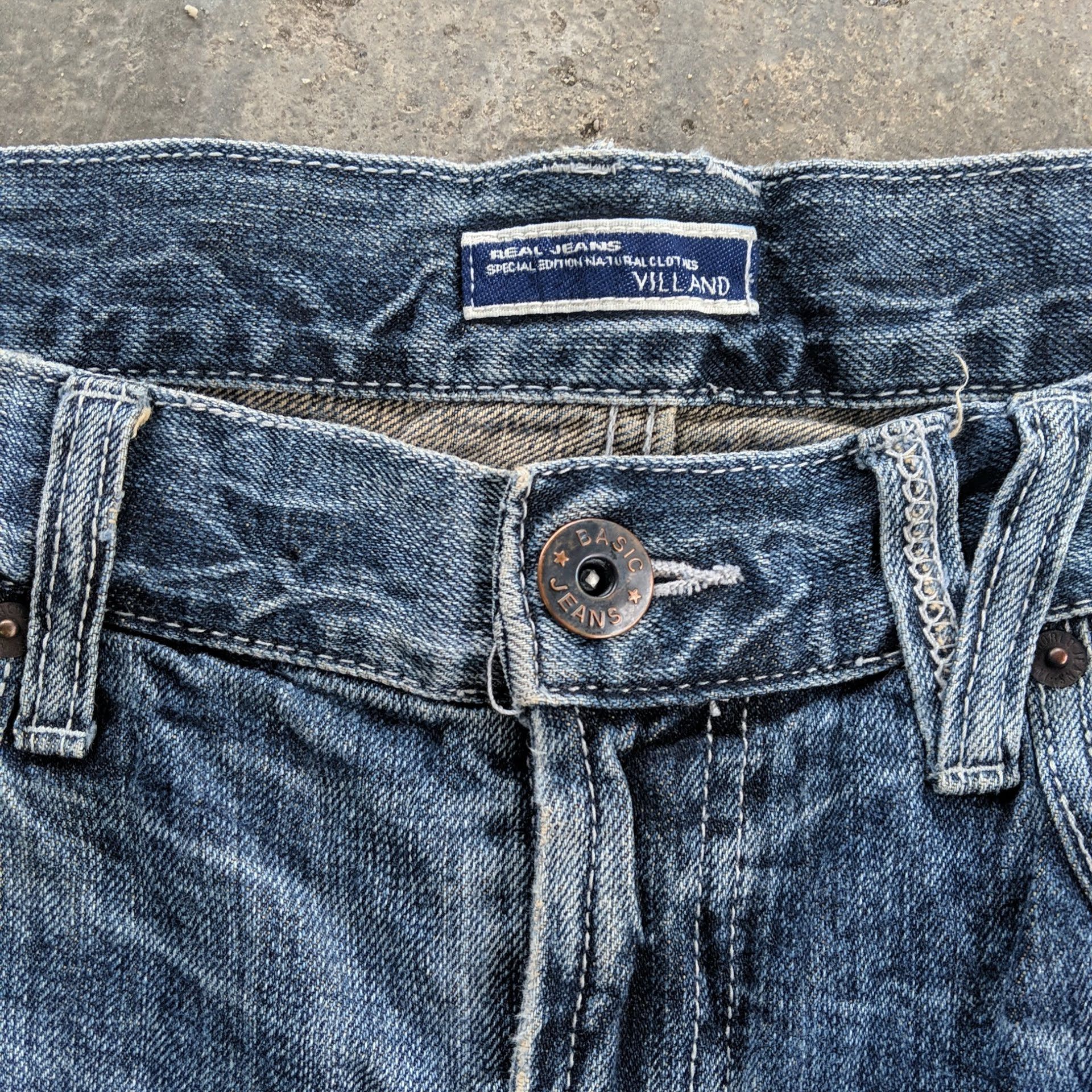 Japanese Brand W34 Vintage Villand Japanese Distressed Denim Jeans Pants Size US 34 / EU 50 - 6 Thumbnail