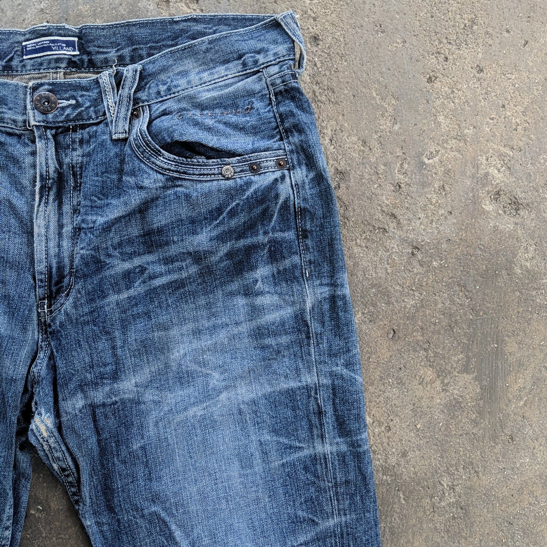 Japanese Brand W34 Vintage Villand Japanese Distressed Denim Jeans Pants Size US 34 / EU 50 - 4 Thumbnail