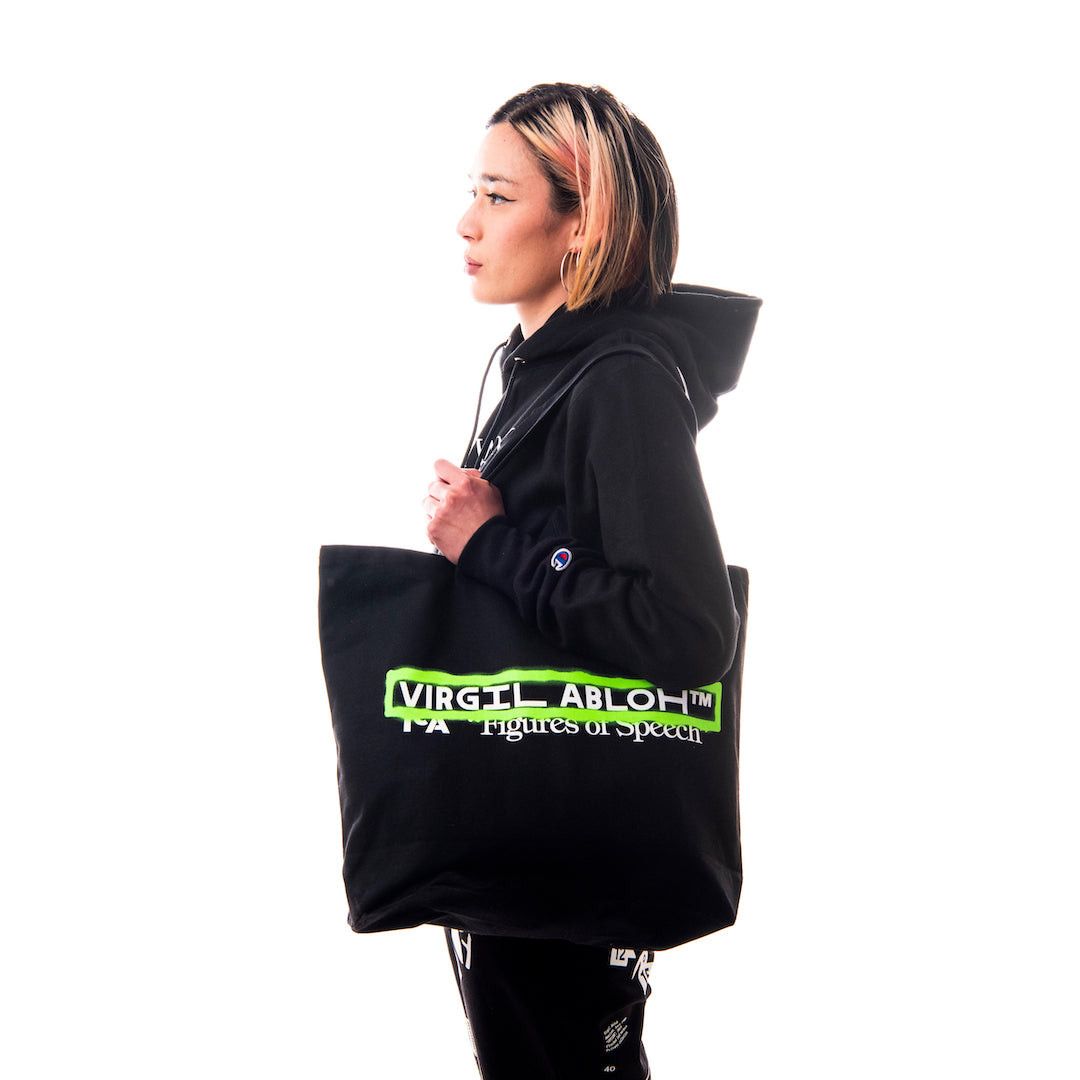 image of Virgil Abloh Ica "abloh" Tote in Black, Men's
