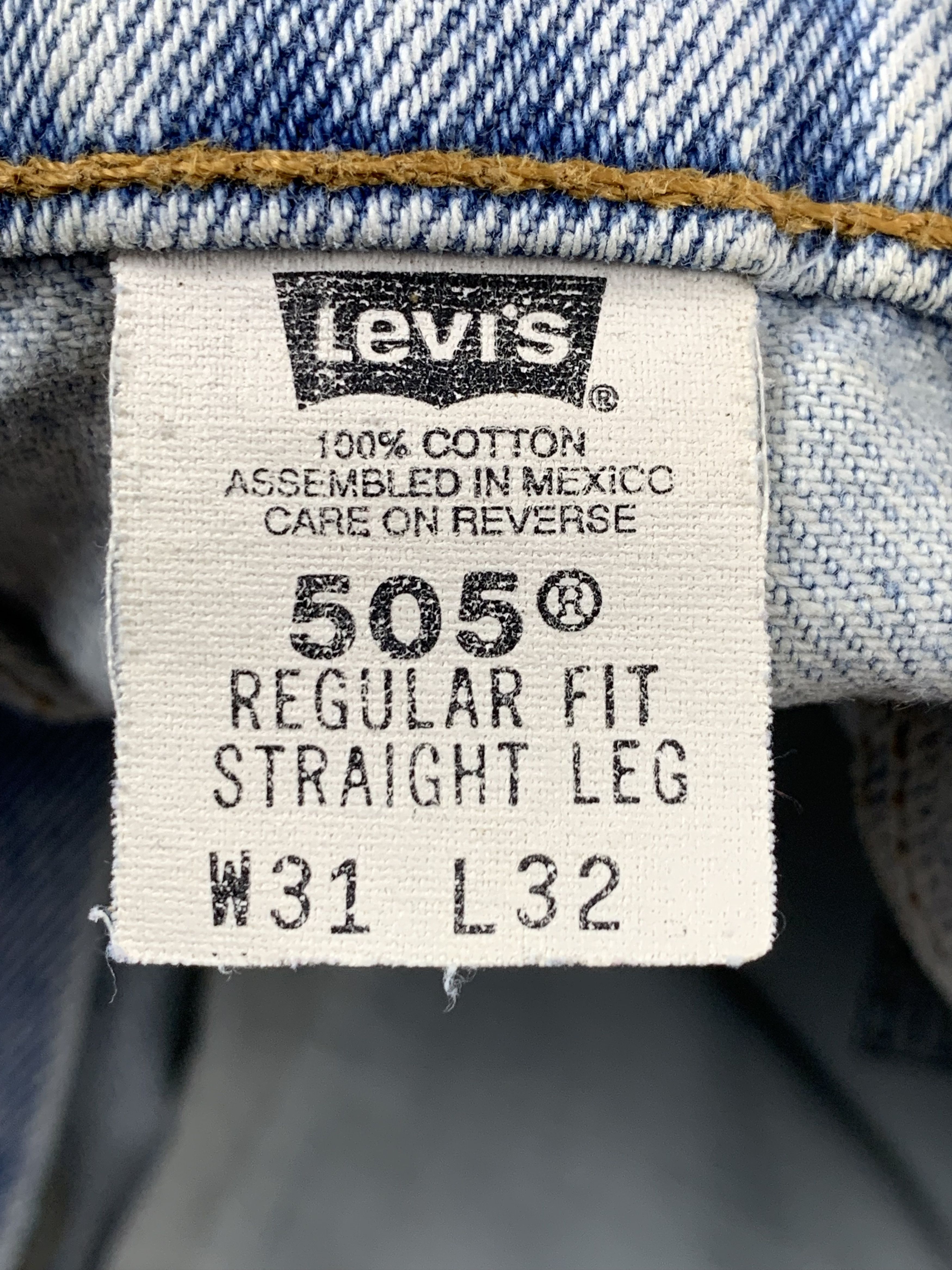 Levi's Vintage 90s Levis 505 Light Wash Jeans DP2089 Size US 30 / EU 46 - 7 Thumbnail