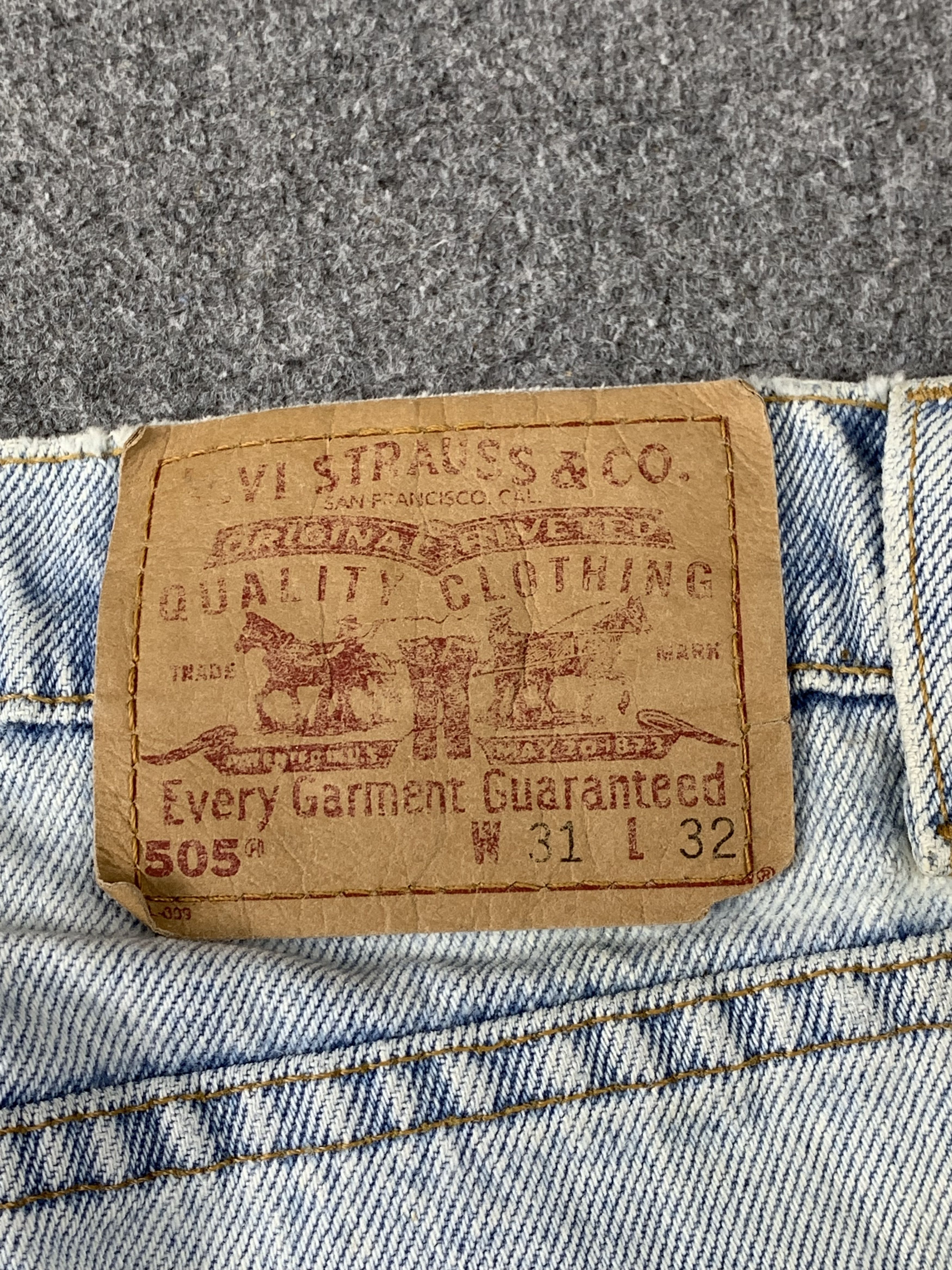 Levi's Vintage 90s Levis 505 Light Wash Jeans DP2089 Size US 30 / EU 46 - 5 Thumbnail