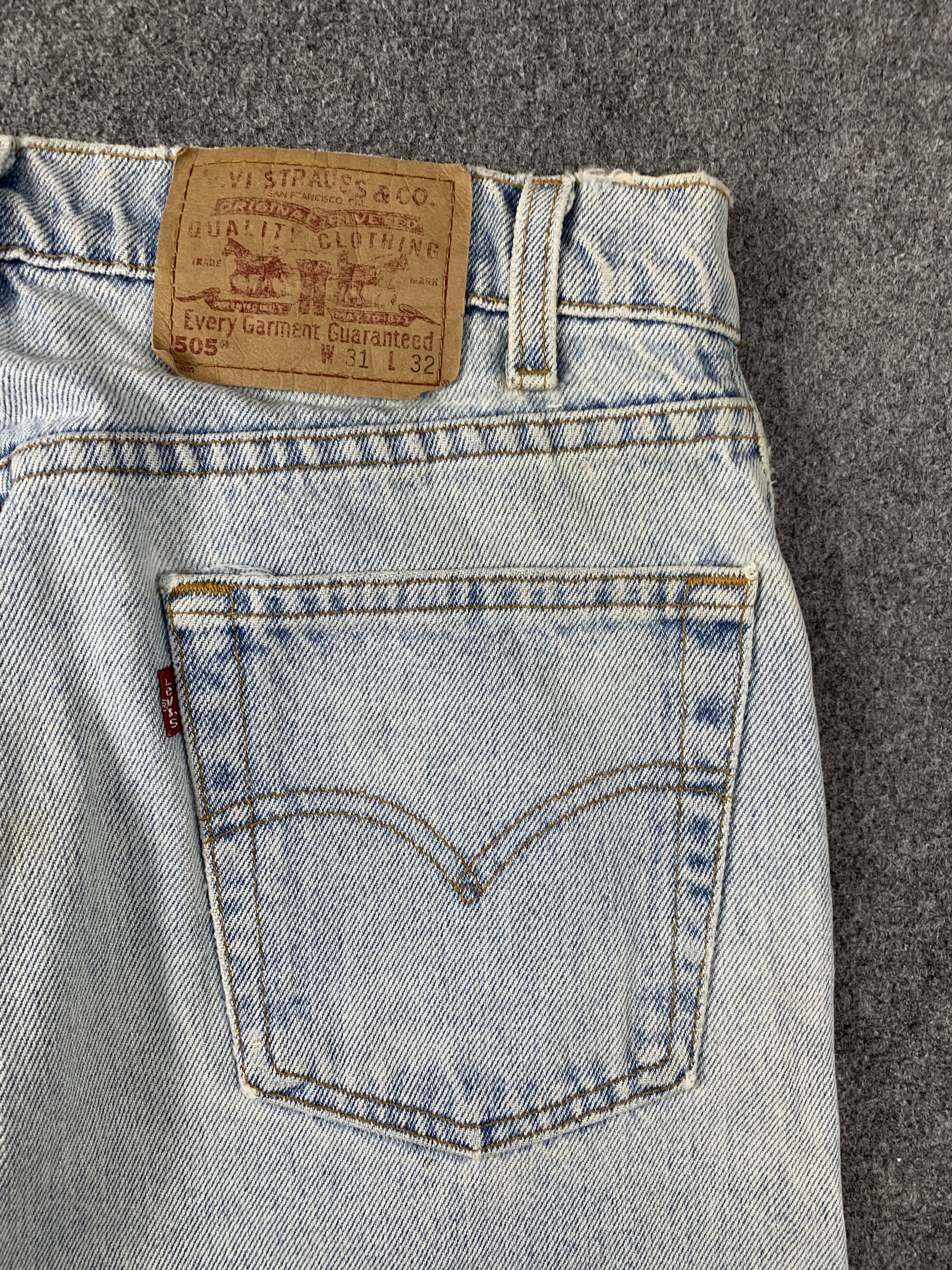 Levi's Vintage 90s Levis 505 Light Wash Jeans DP2089 Size US 30 / EU 46 - 16 Thumbnail