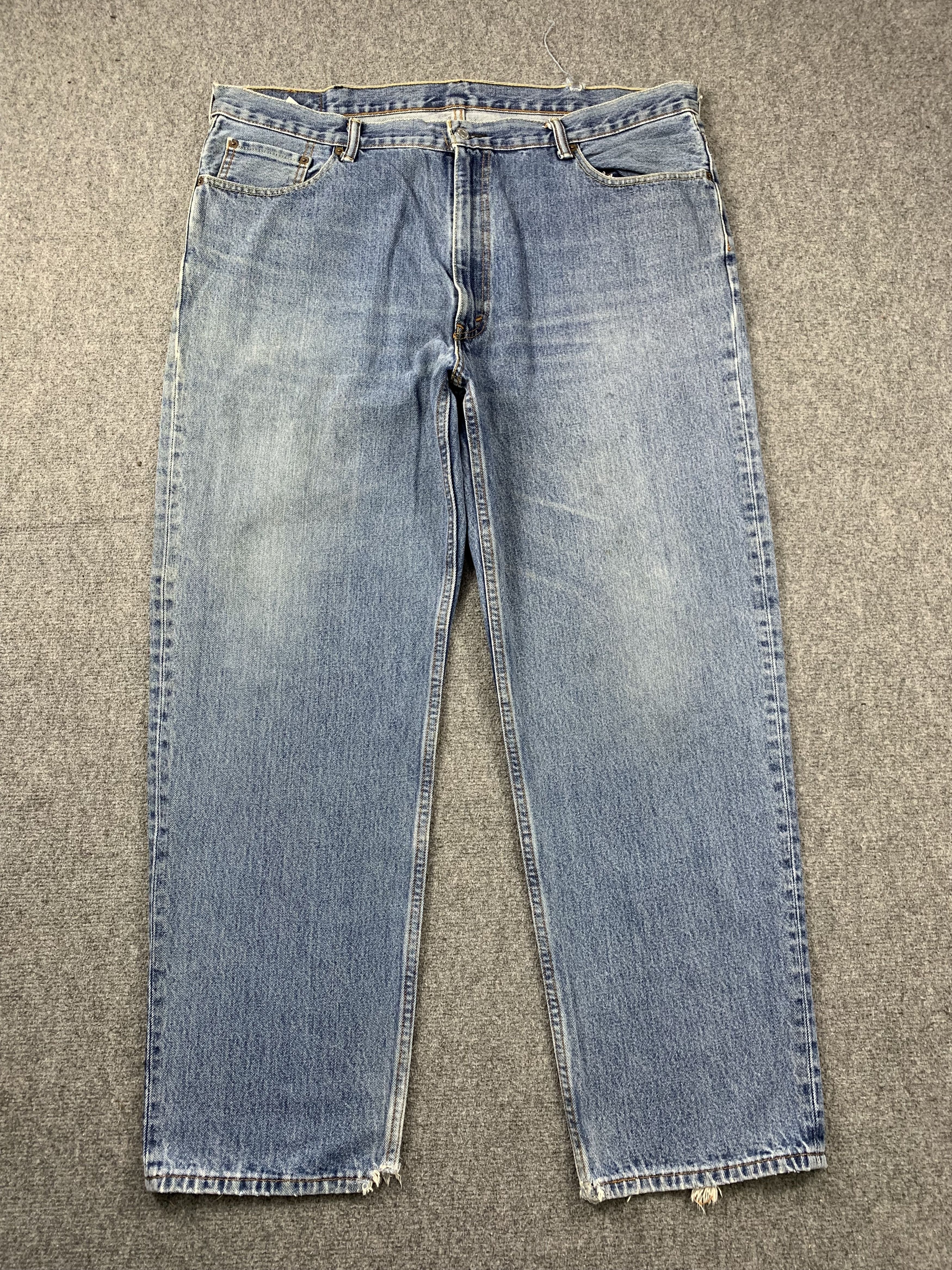 image of Levis 550 Faded Blue Jeans in Blue Denim, Men's (Size 42)