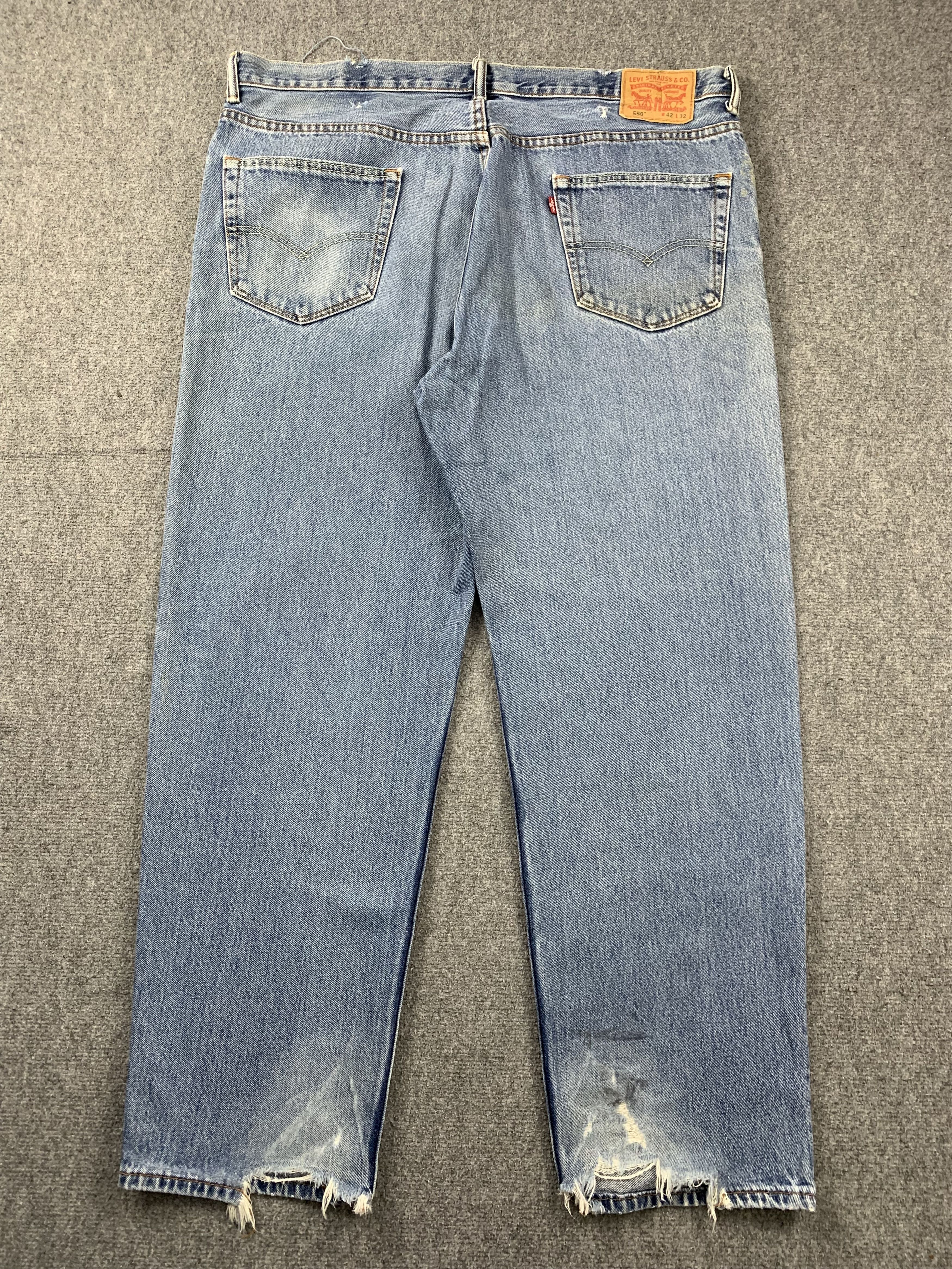 Levi's Vintage Levis 550 Faded Blue Jeans DP2091 Size US 42 / EU 58 - 4 Thumbnail