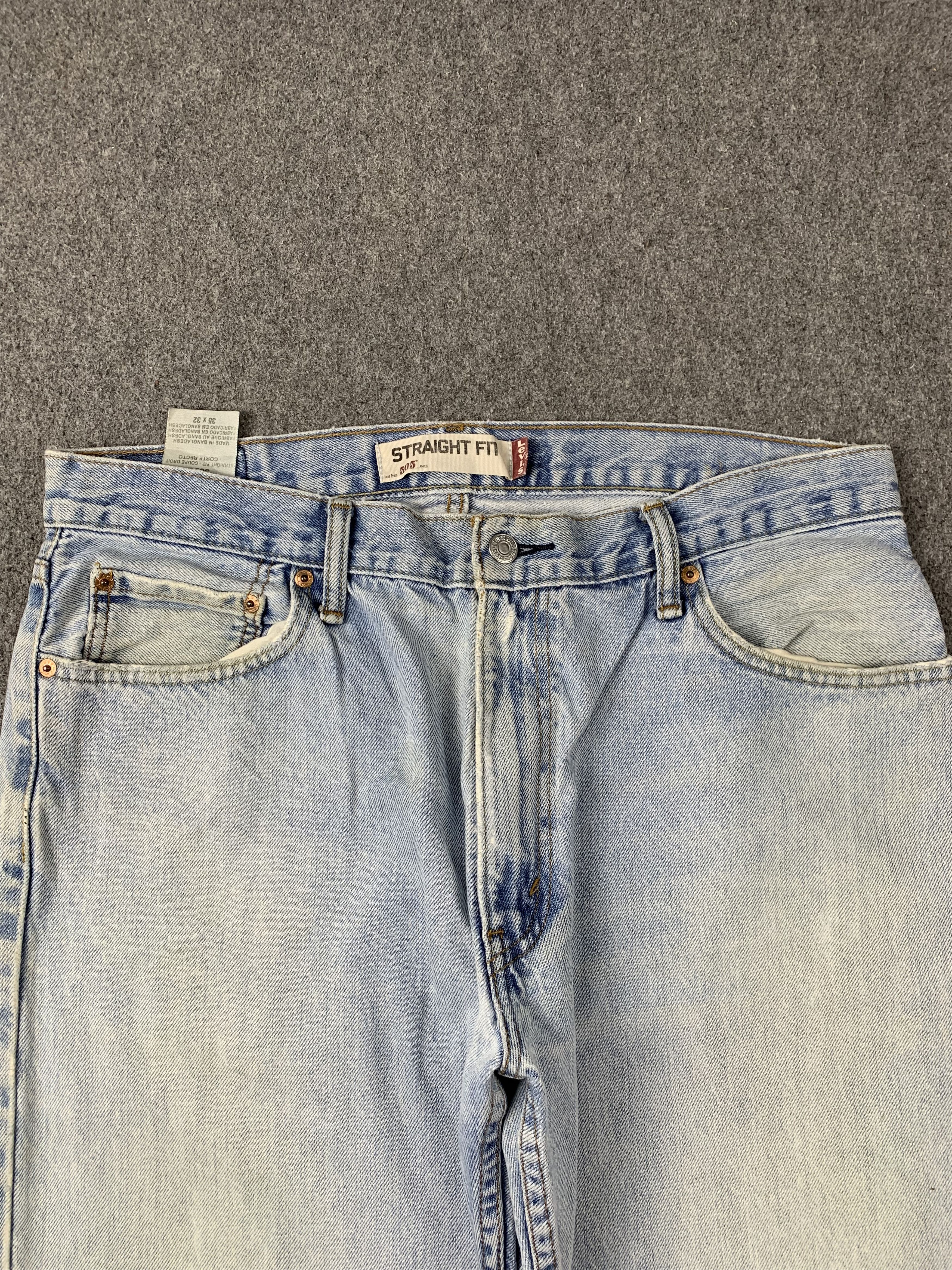 Levi's Vintage Levis 505 Light Wash Jeans DP2094 Size US 35 - 2 Thumbnail