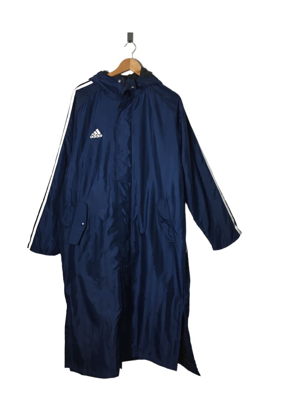 Vintage Adidas Equipment Navy Blue Long acoat Coach Jacket