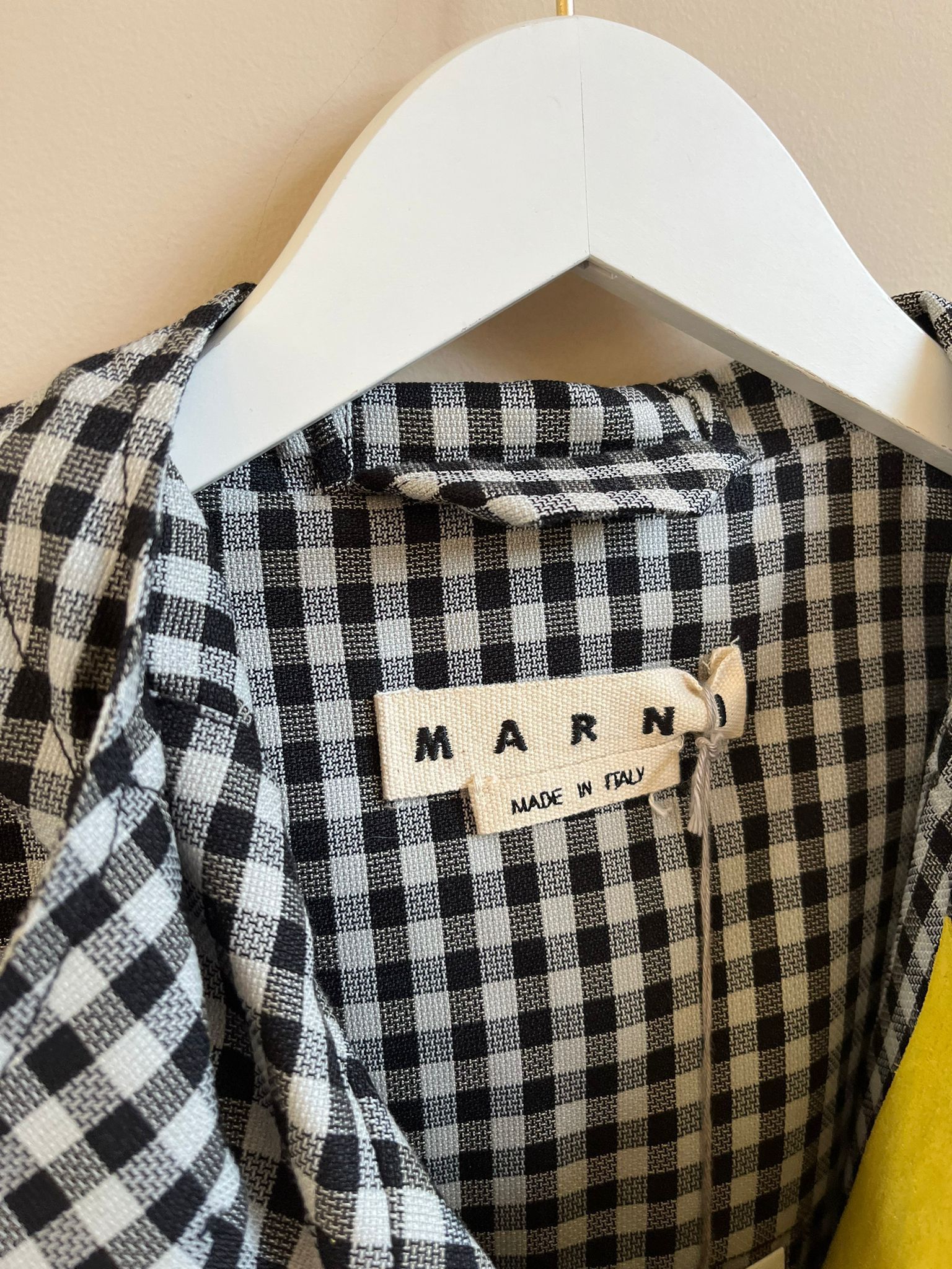 Marni Checker Print Light Hooded Jacket in Black & White Size US S / EU 44-46 / 1 - 5 Thumbnail