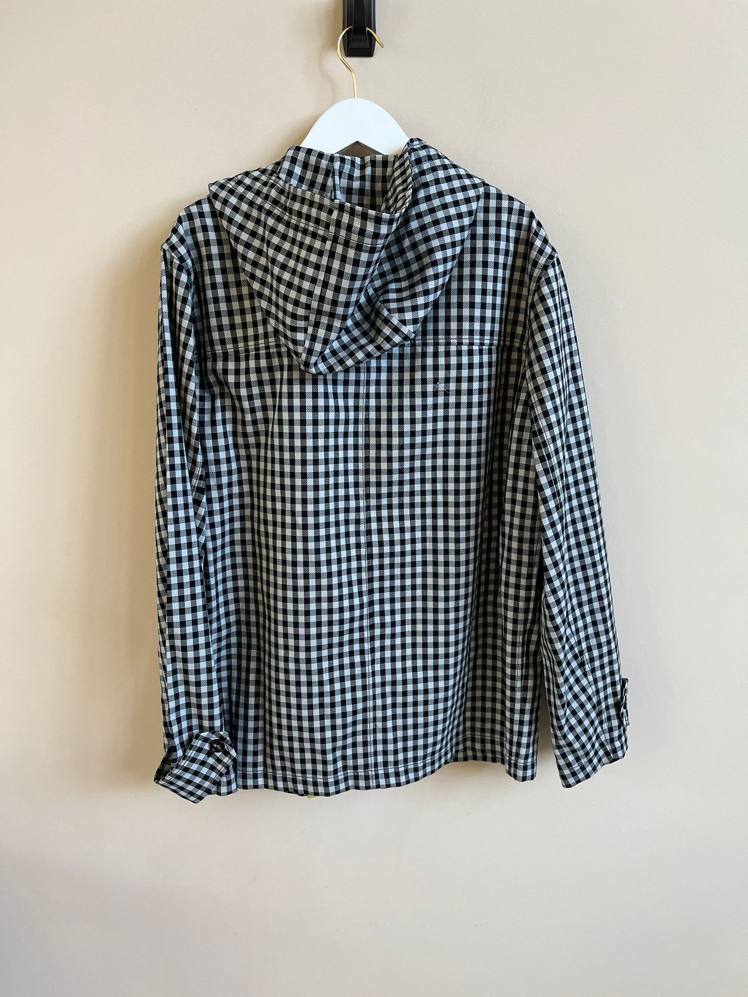 Marni Checker Print Light Hooded Jacket in Black & White Size US S / EU 44-46 / 1 - 9 Thumbnail