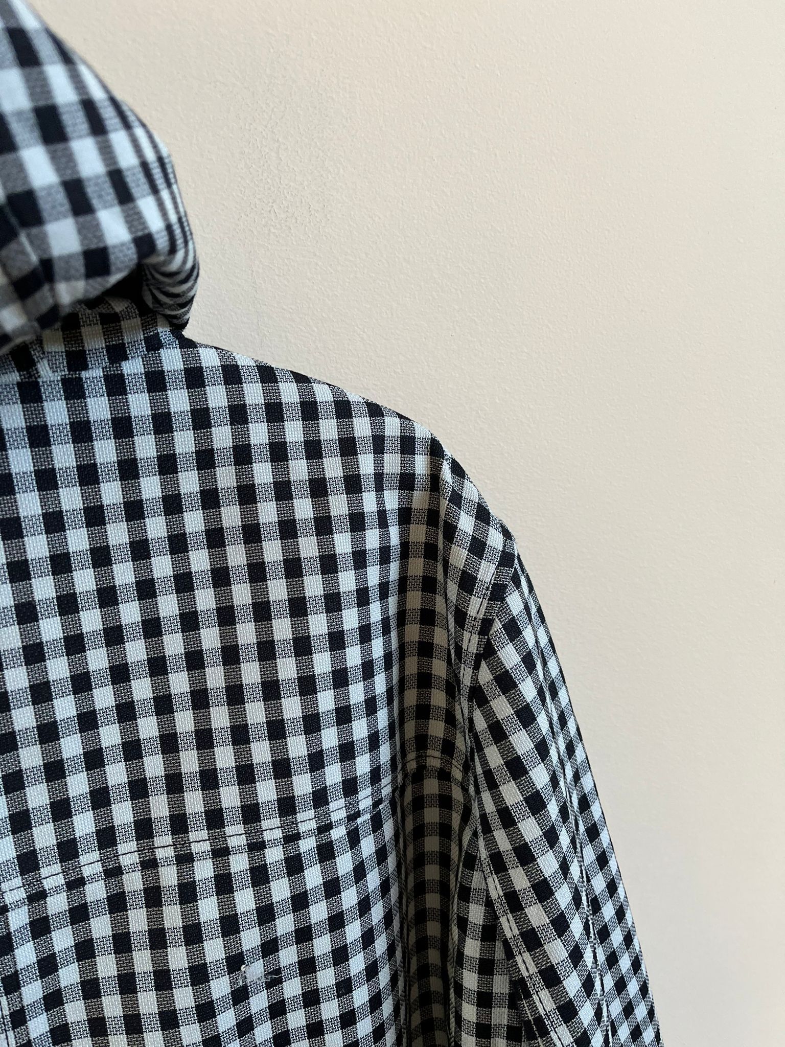Marni Checker Print Light Hooded Jacket in Black & White Size US S / EU 44-46 / 1 - 12 Thumbnail