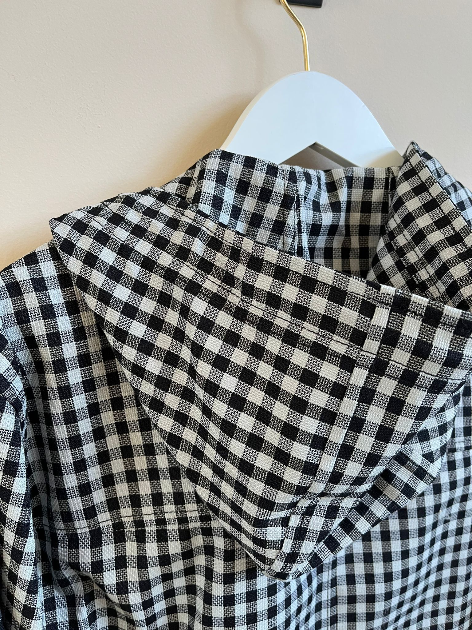 Marni Checker Print Light Hooded Jacket in Black & White Size US S / EU 44-46 / 1 - 10 Thumbnail