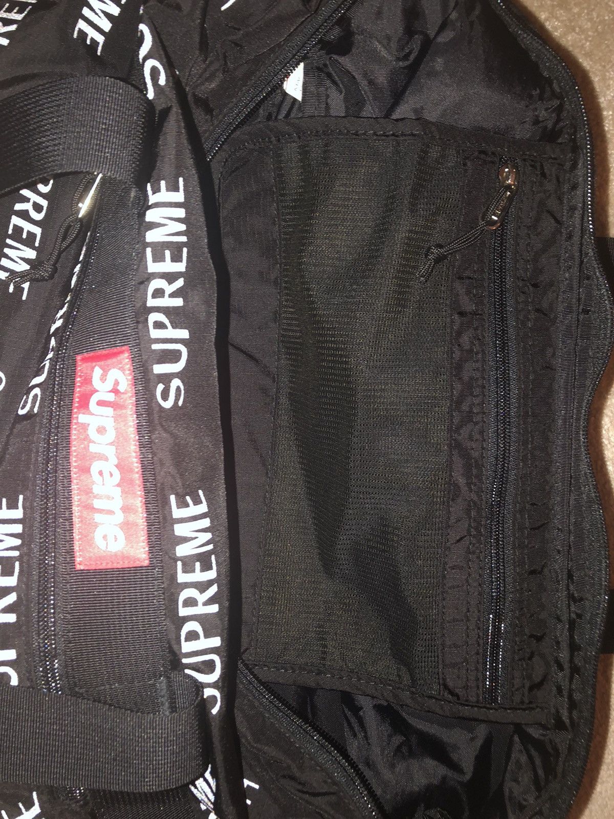 バッグ Supreme 3M Reflective Repeat Duffle Bag Supreme 3M Reflective Duffle Bag Black 44L - | ORIGINALFOOK