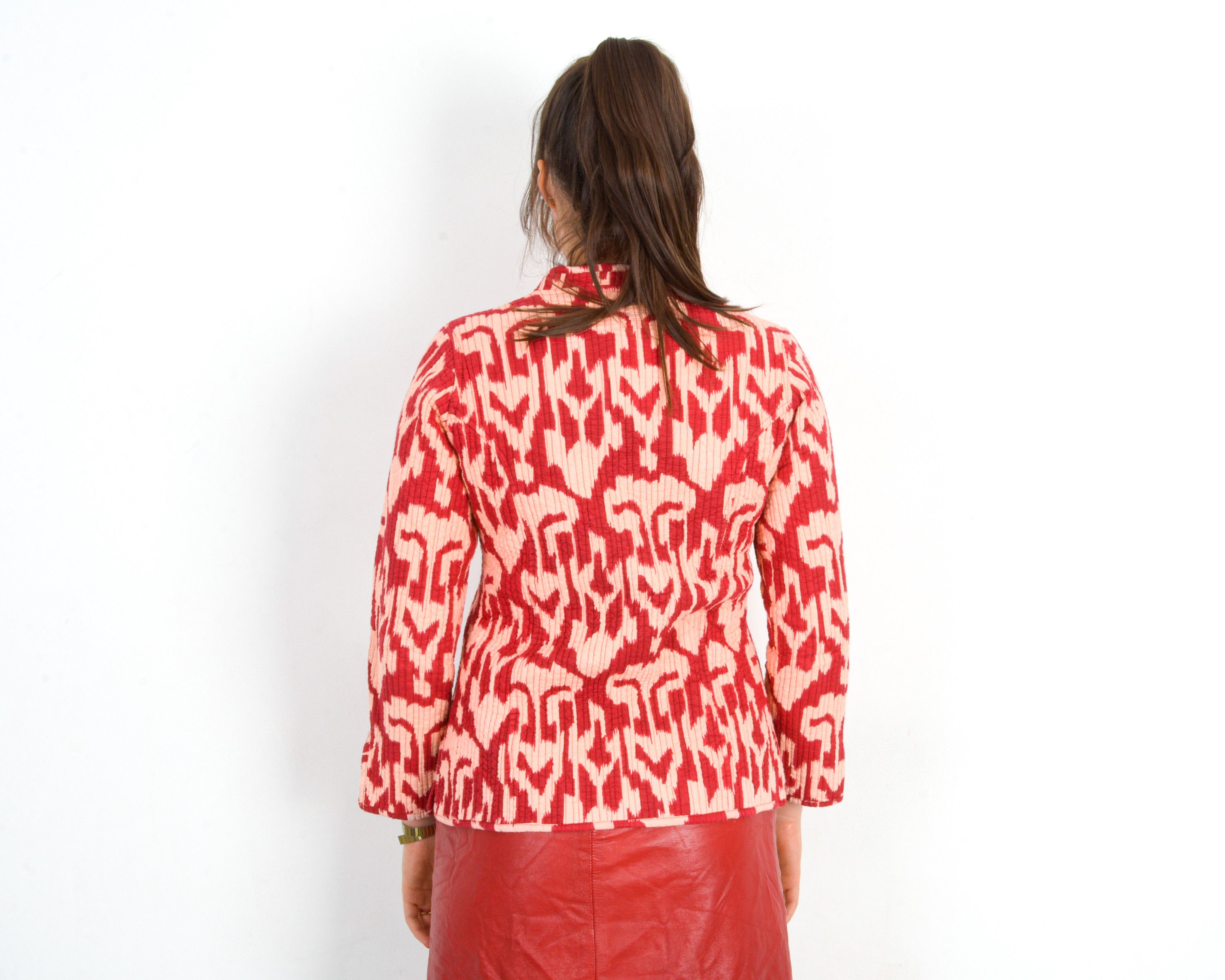 Other × Vintage Jacket Coat Blazer Button Up Patterned Retro Funky VTG Size S / US 4 / IT 40 - 5 Thumbnail