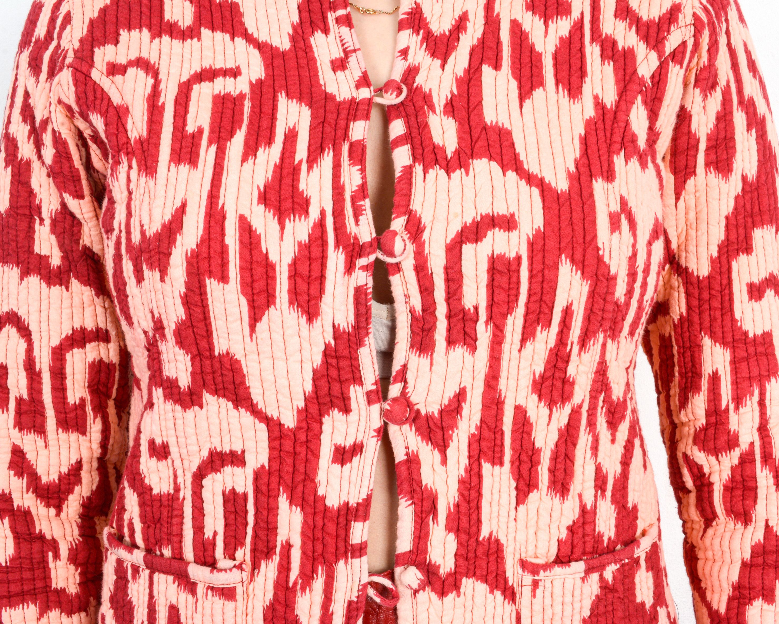 Other × Vintage Jacket Coat Blazer Button Up Patterned Retro Funky VTG Size S / US 4 / IT 40 - 4 Thumbnail