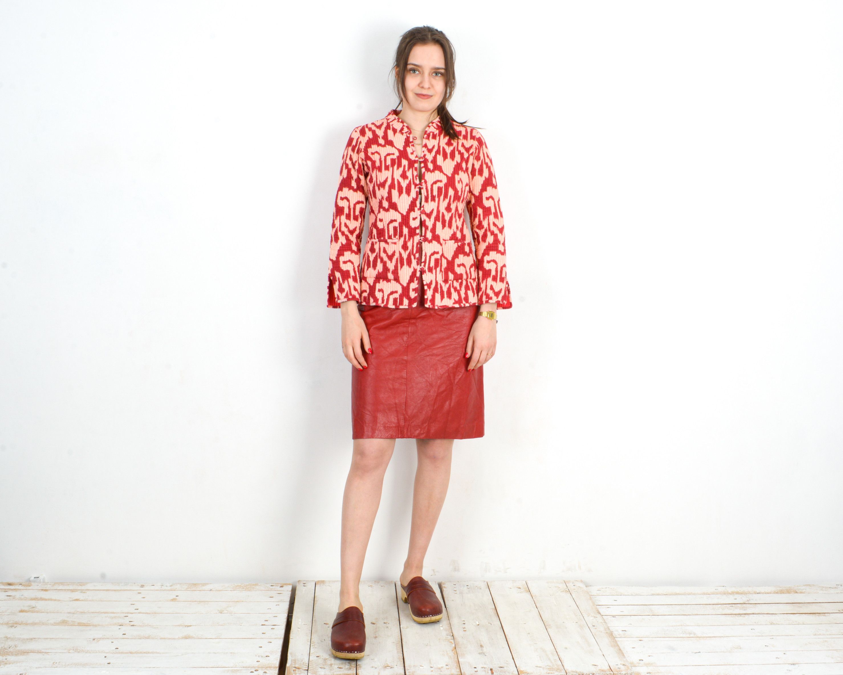 Other × Vintage Jacket Coat Blazer Button Up Patterned Retro Funky VTG Size S / US 4 / IT 40 - 1 Thumbnail