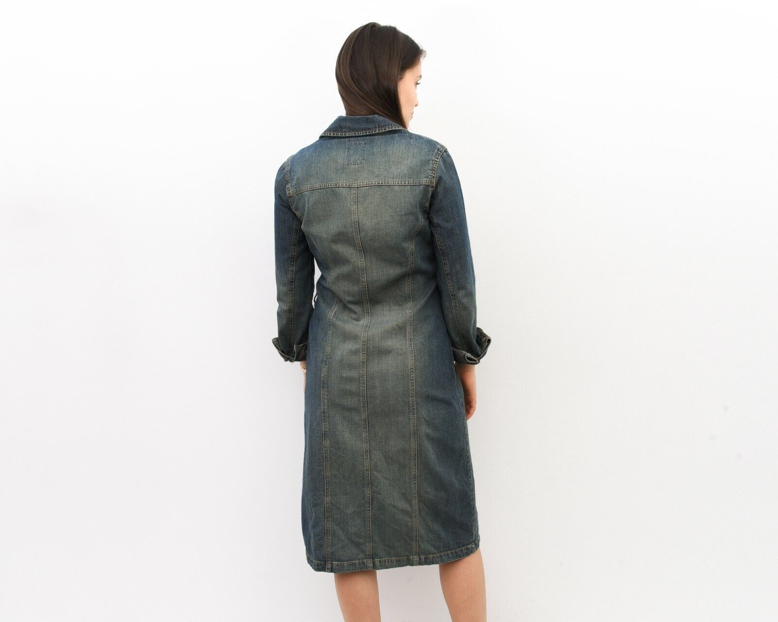 Other × Vintage ONLY Women S Denim Dress Shirt Jacket Coat Button Up Size S / US 4 / IT 40 - 5 Thumbnail