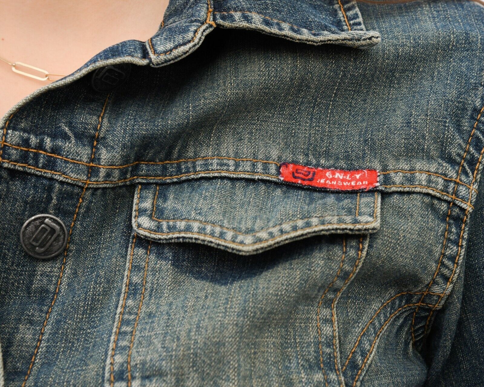 Other × Vintage ONLY Women S Denim Dress Shirt Jacket Coat Button Up Size S / US 4 / IT 40 - 4 Thumbnail