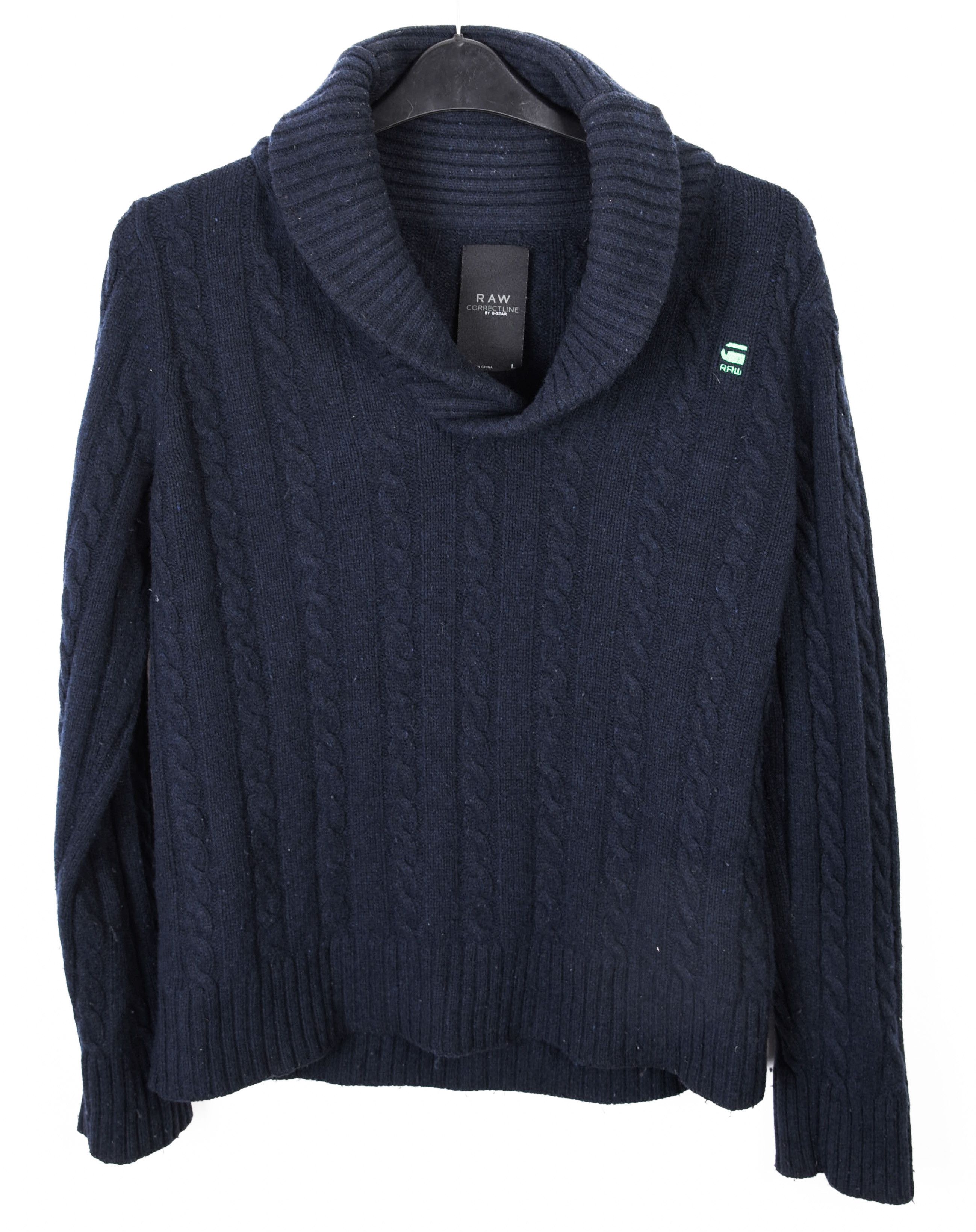 G-Star G-STAR RAW 'New East Shawl Coll Knit' Jumper Sweater Wool Size US L / EU 52-54 / 3 - 1 Thumbnail