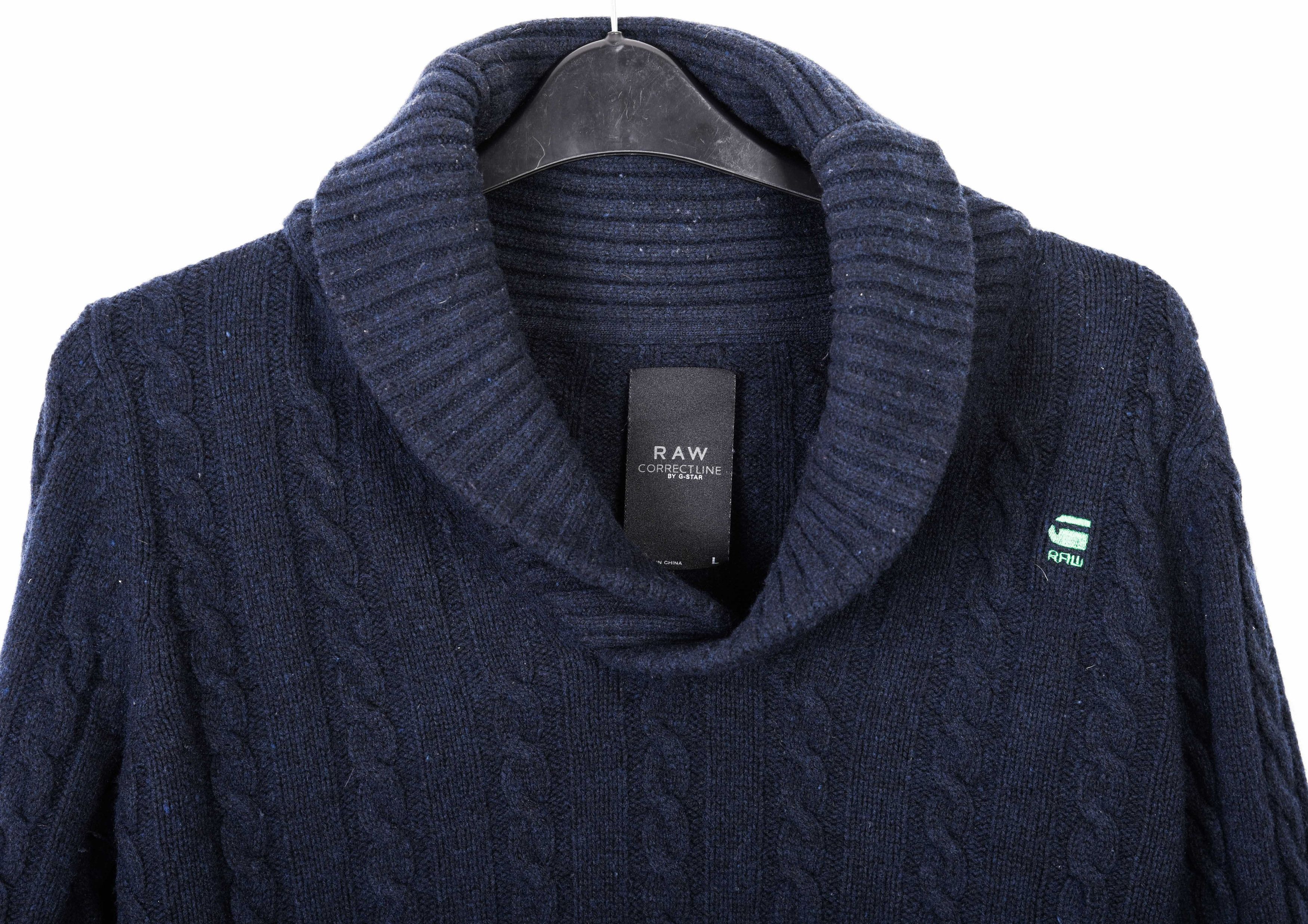 G-Star G-STAR RAW 'New East Shawl Coll Knit' Jumper Sweater Wool Size US L / EU 52-54 / 3 - 2 Thumbnail