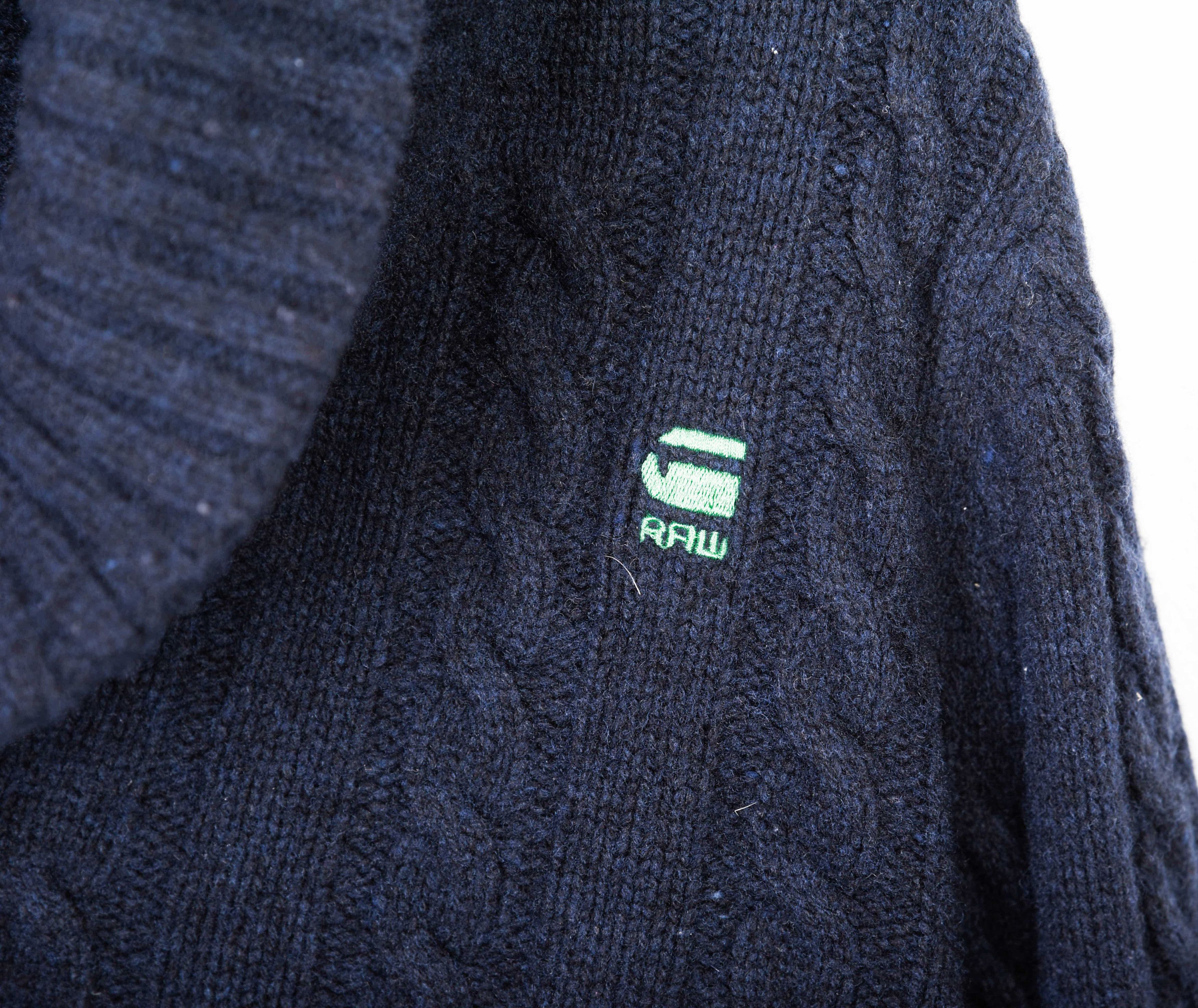 G-Star G-STAR RAW 'New East Shawl Coll Knit' Jumper Sweater Wool Size US L / EU 52-54 / 3 - 3 Thumbnail