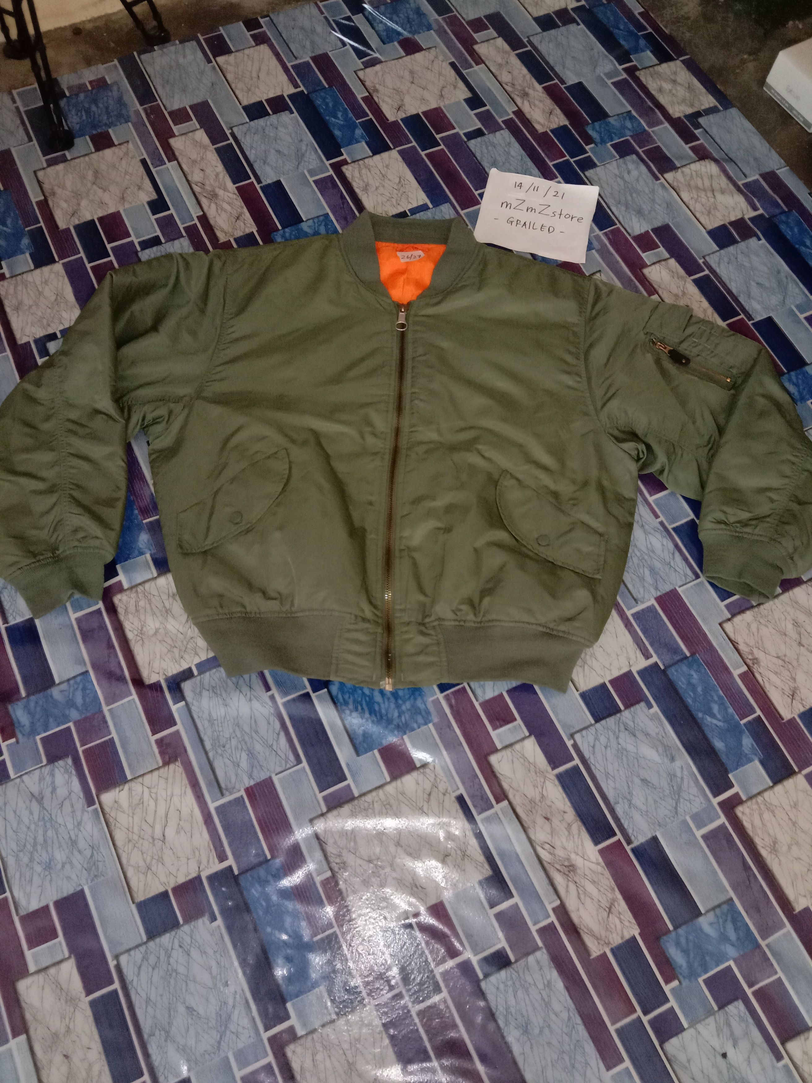 Japanese Brand × Vintage Green Army Bomber Jacket Size US XL / EU 56 / 4 - 1 Thumbnail