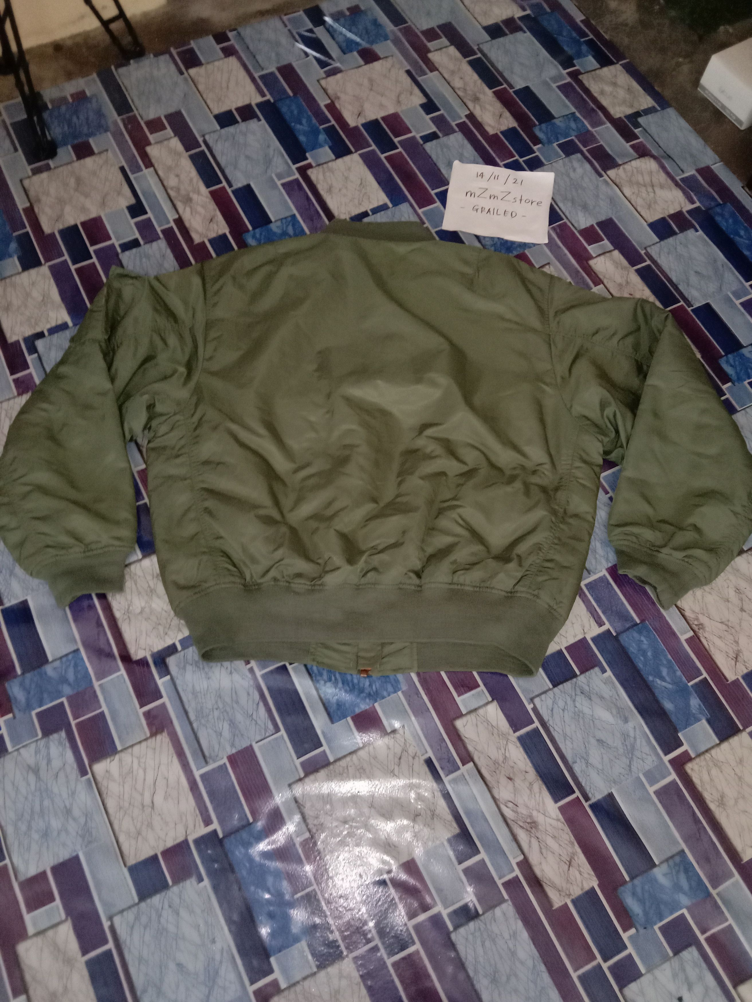 Japanese Brand × Vintage Green Army Bomber Jacket Size US XL / EU 56 / 4 - 2 Thumbnail