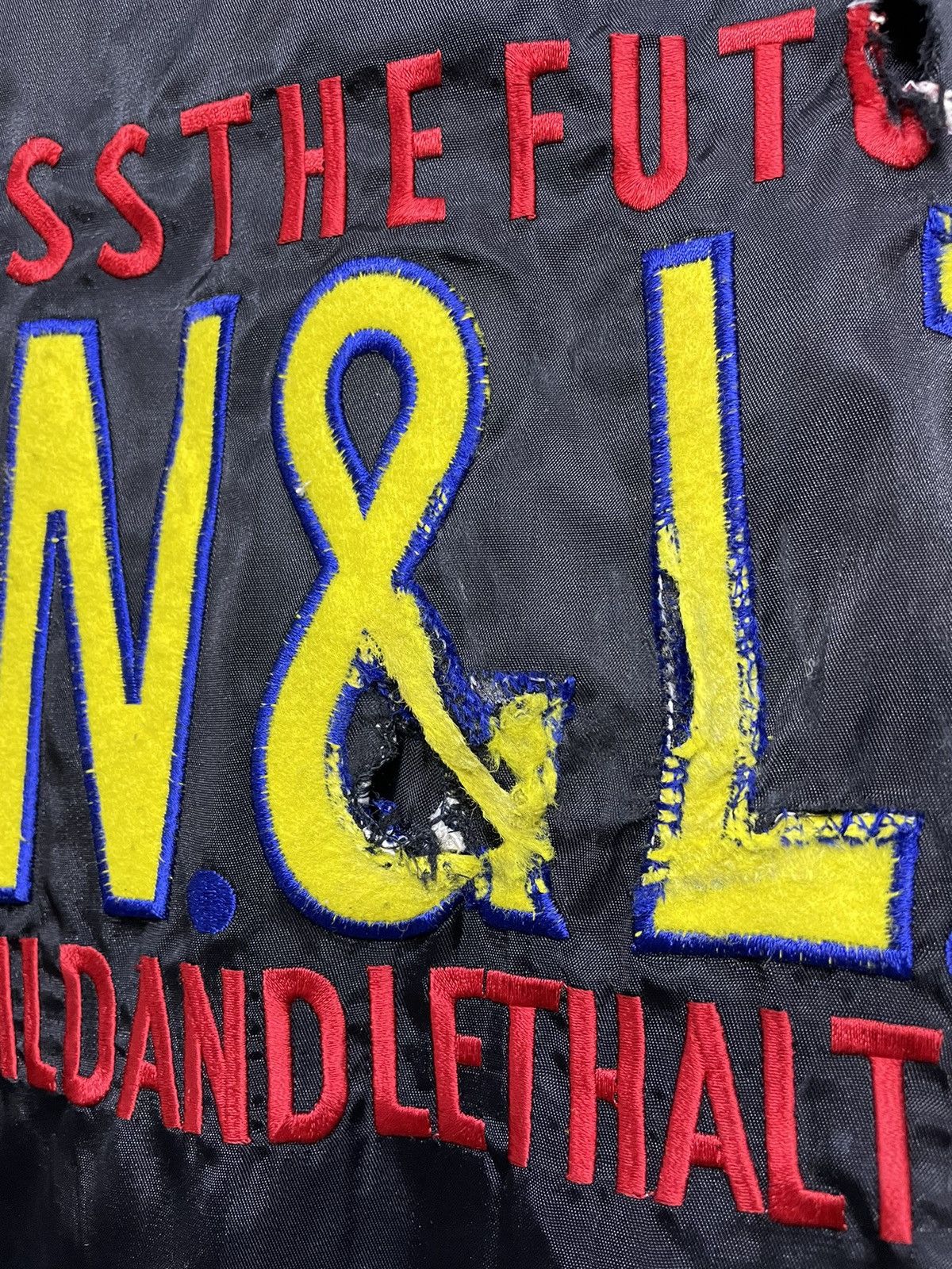 W&LT W.&L.T Windbreaker Embroidered Big Logo Spell Out Size US L / EU 52-54 / 3 - 10 Thumbnail