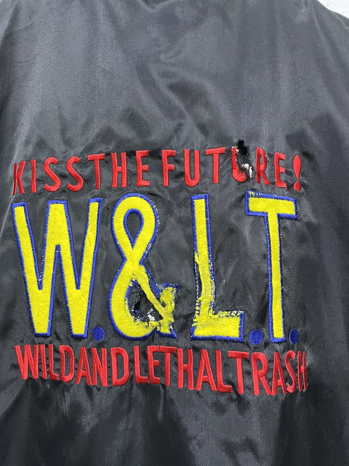 W&LT W.&L.T Windbreaker Embroidered Big Logo Spell Out Size US L / EU 52-54 / 3 - 8 Thumbnail